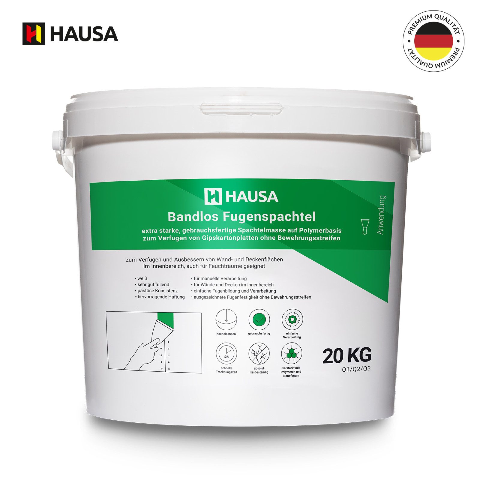 Hausa Fertigspachtel HFB, Bandlos Fugenspachtel, Eimer, günstig online kaufen