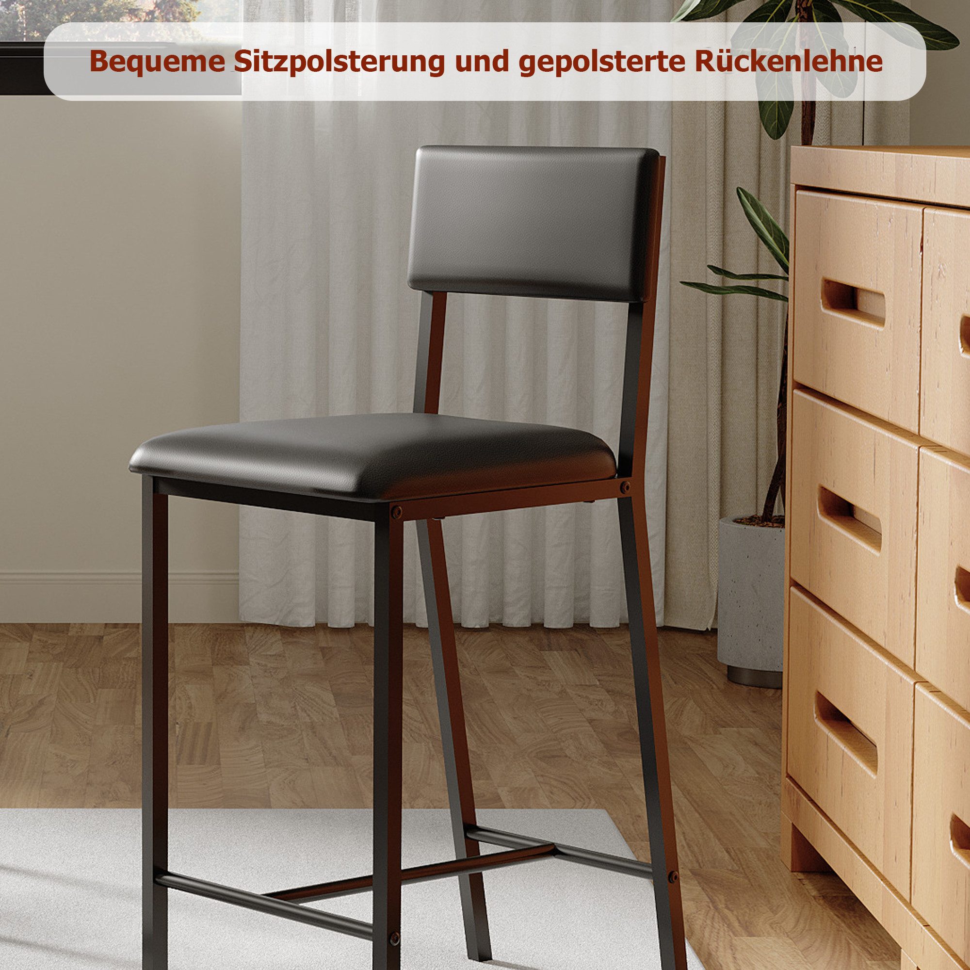 GarveeMore Essgruppe Esstisch-Set für 2, Bartisch mit 3 Ablagen Esstisch mi günstig online kaufen