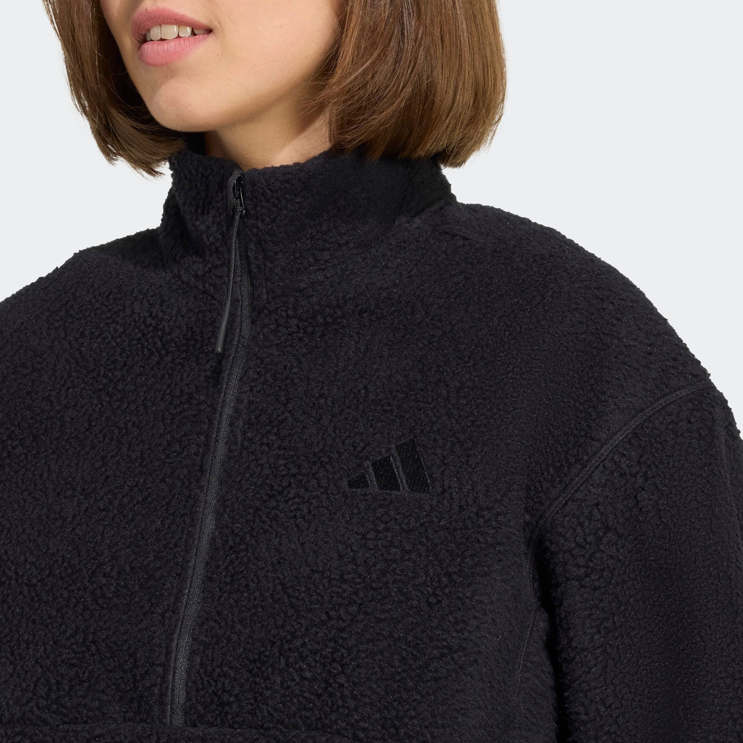 adidas Sportswear Sweatjacke CITY TECH HIGH PILE FLEECE HALF-ZIP