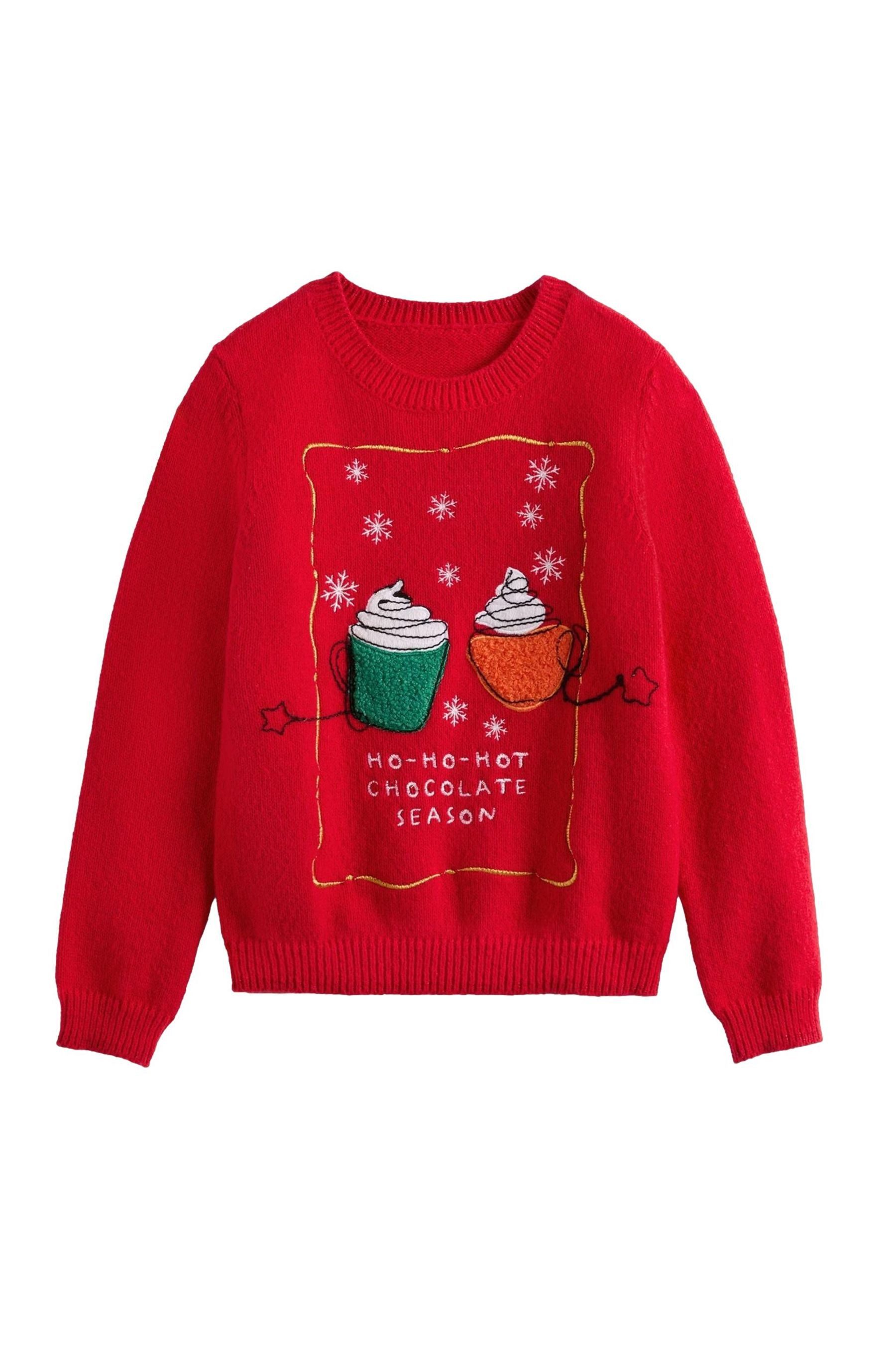 LIPSY Rundhalspullover Lipsy weihnachtlicher Strickpullover mit Slogan (1-tlg)