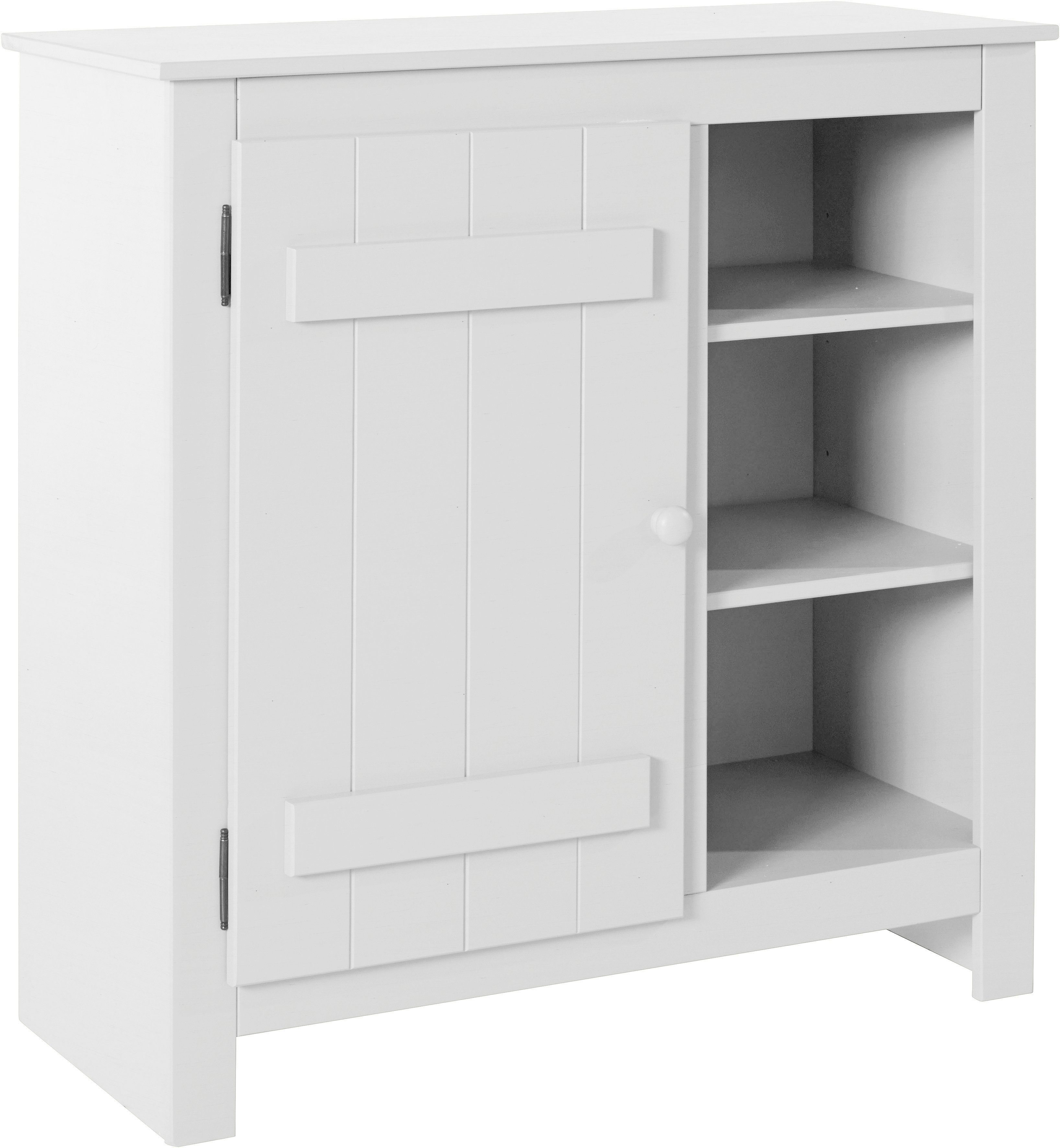 OTTO home Sideboard Bertram, Massivholz,4 verstellbare Einlegeböden, Magnetverschluss,Höhe 90 cm