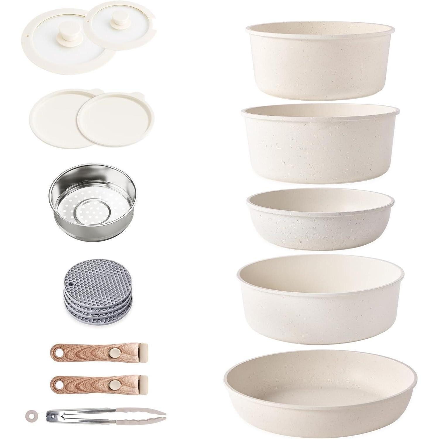 LuxusKollektion Kochbesteckhalter Induktion Töpfe Pfannen Set abnehmbaren G günstig online kaufen