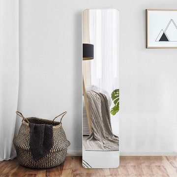 COSTWAY Standspiegel »Ganzkörperspiegel stehend Wandspiegel«, mit Holzrahmen