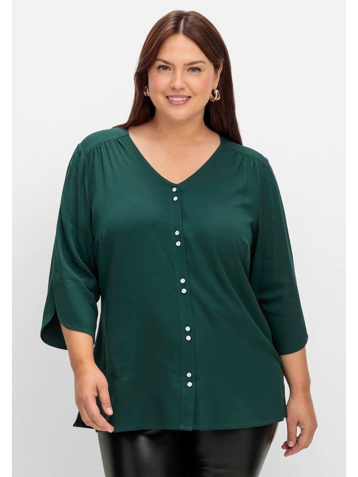 Sheego Shirtbluse Große Größen mit 3/4-Ärmeln | Blusenshirts