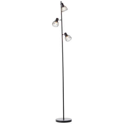 Brilliant Leuchten Stehlampe Blacky, ohne Leuchtmittel, 162 cm Höhe, 3 x E14, schwenkbar, Metall, schwarz matt