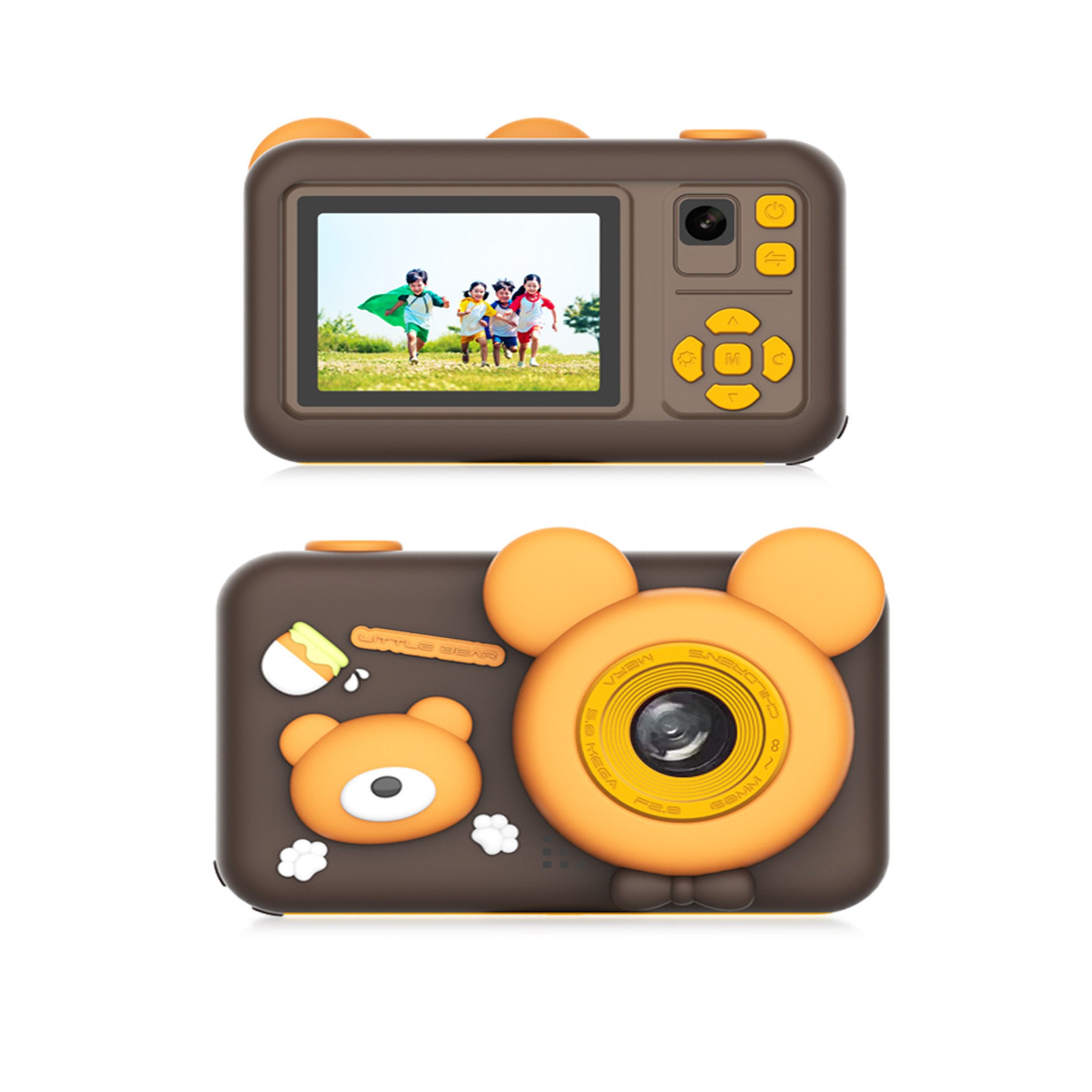 KINSI Kinder-Digitalkamera mit Dualer Kamera,2600P HD Auflösung Sofortbildkamera (Musikplayer,Ideal für Jungen & Mädchen ab 3 Jahren)