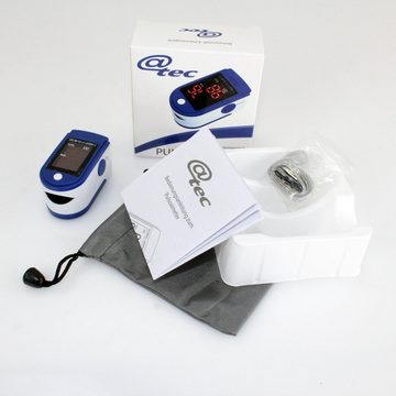 @tec Pulsoximeter Finger Pulsoximeter Pulsmessgerät, Messgerät Finger, Sauerstoffmessgerät, Spo2 Sauerstoff Pulsmessgerät