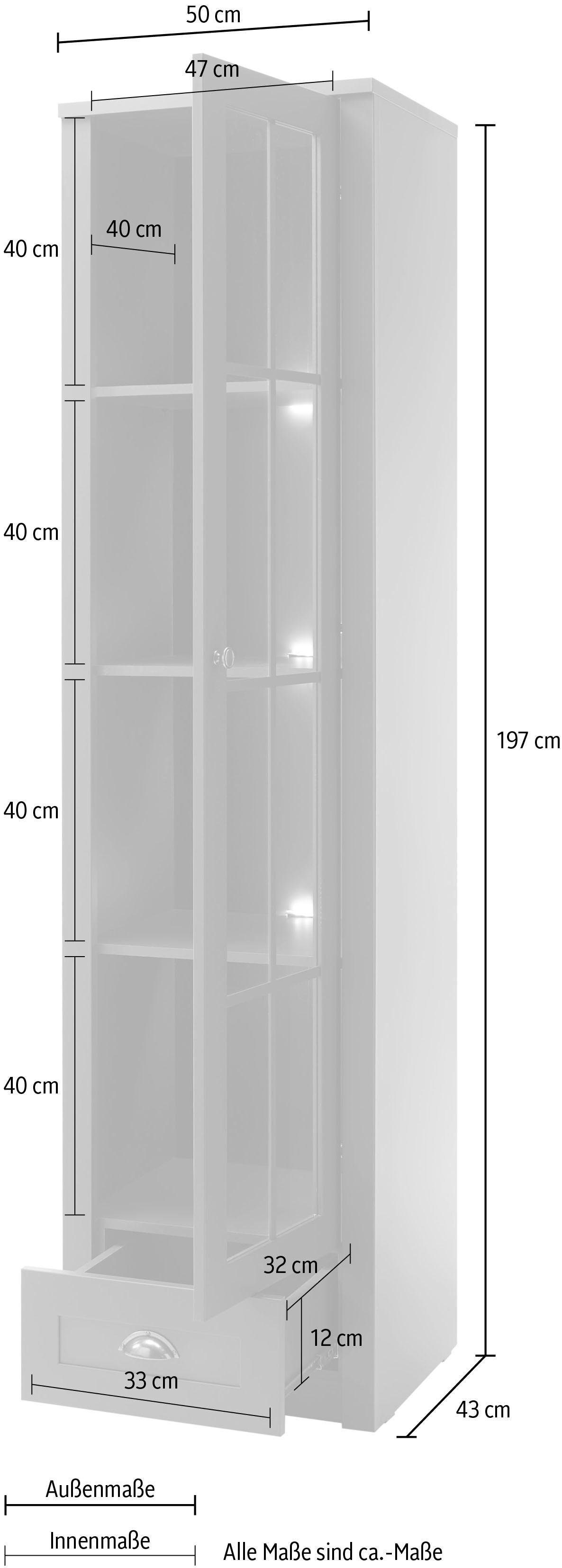 Home affaire Vitrine Ascot Höhe 197 cm