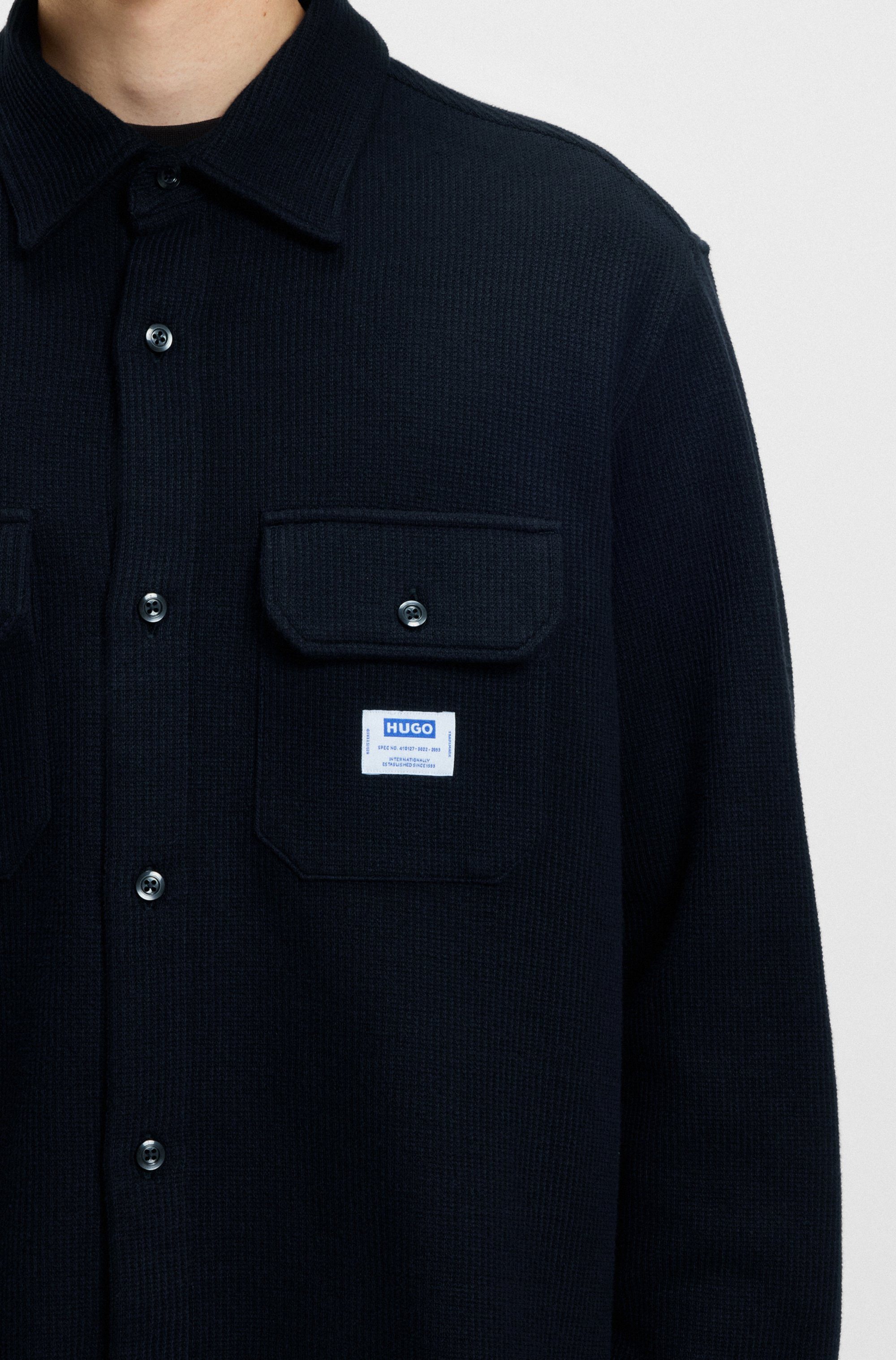 HUGO Langarmhemd Ekynone Oversize Fit