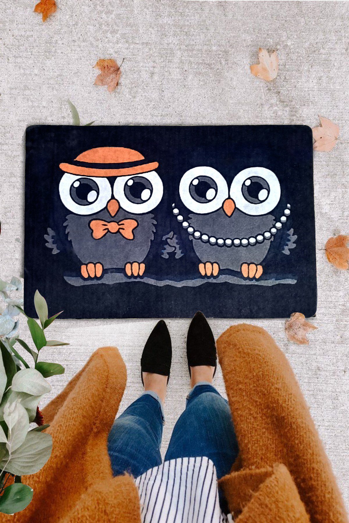 Fußmatte Night Owl CHL, Bunt, Fußmatten, 40 x 60 cm, 100% PVC, Conceptum Hypnose