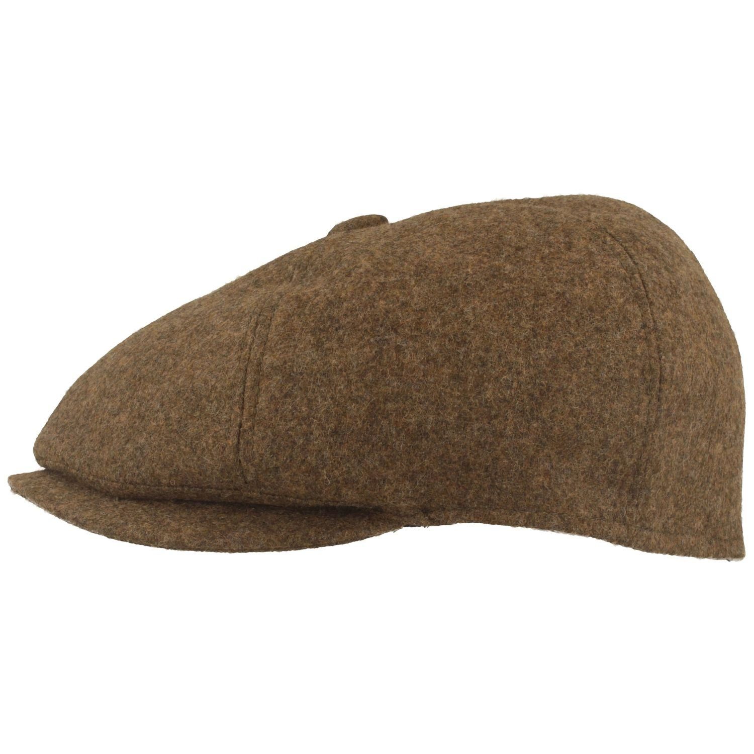 Breiter Schiebermütze 6-Teilige 7585 Bavaria-Loden oliv Flatcap