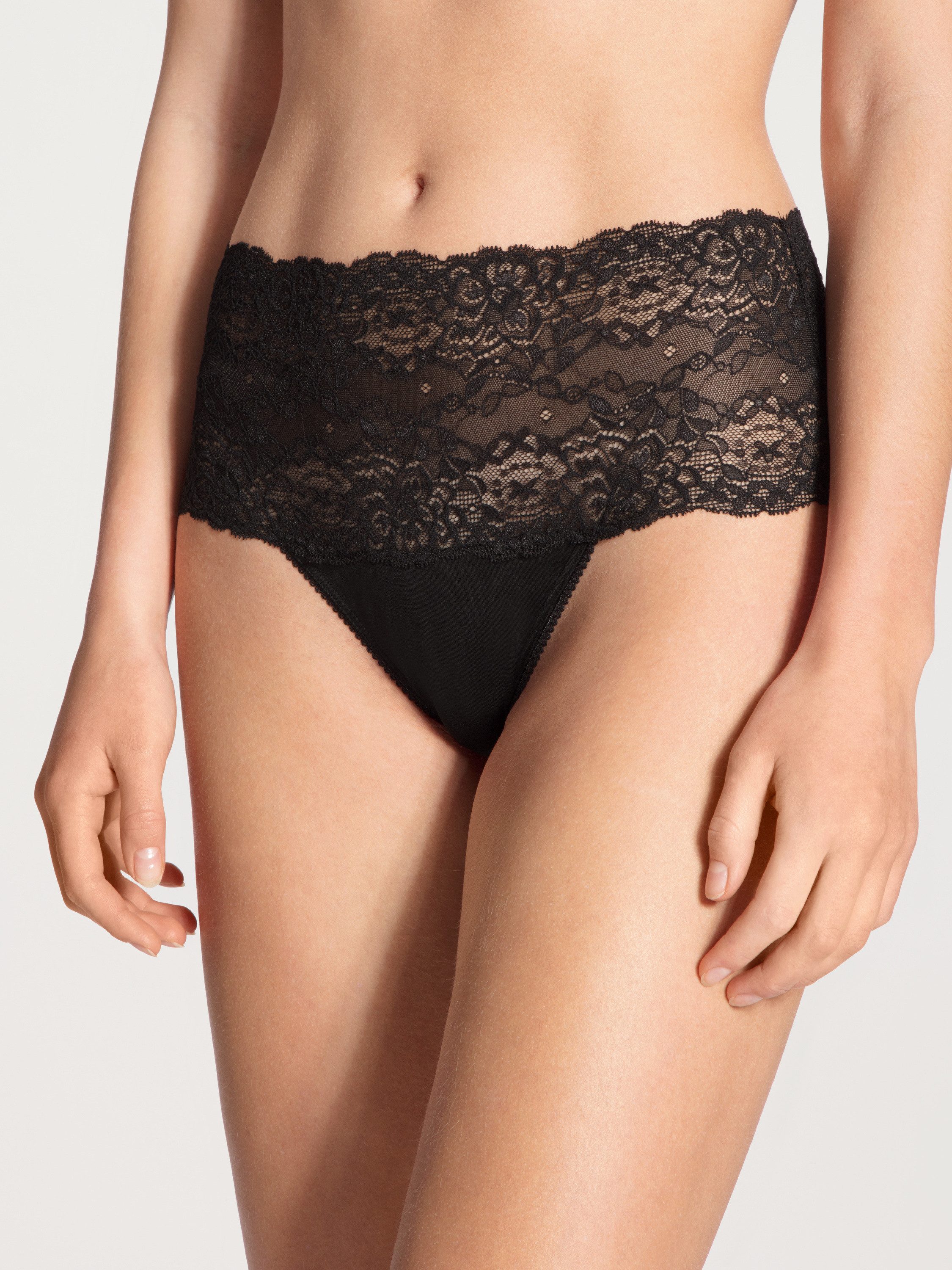 CALIDA Taillenslip Sensual Secrets Damen (1-St) High-Waist, breiter, transparenter Spitzenbund