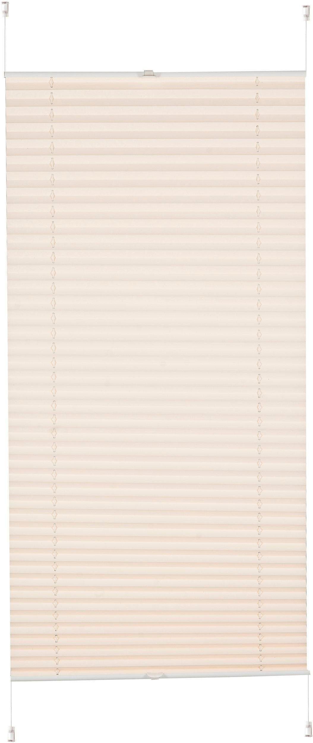 K-HOME Plissee Klemmfix Pisa, verdunkelnd, ohne Bohren, verspannt, Klemmfix günstig online kaufen