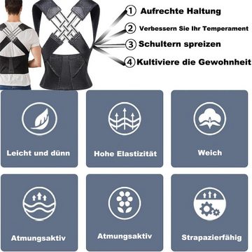 Fivejoy Rückenbandage Einstellbarer Gürtel zur Korrektur der Rückenhaltung Posture Corrector