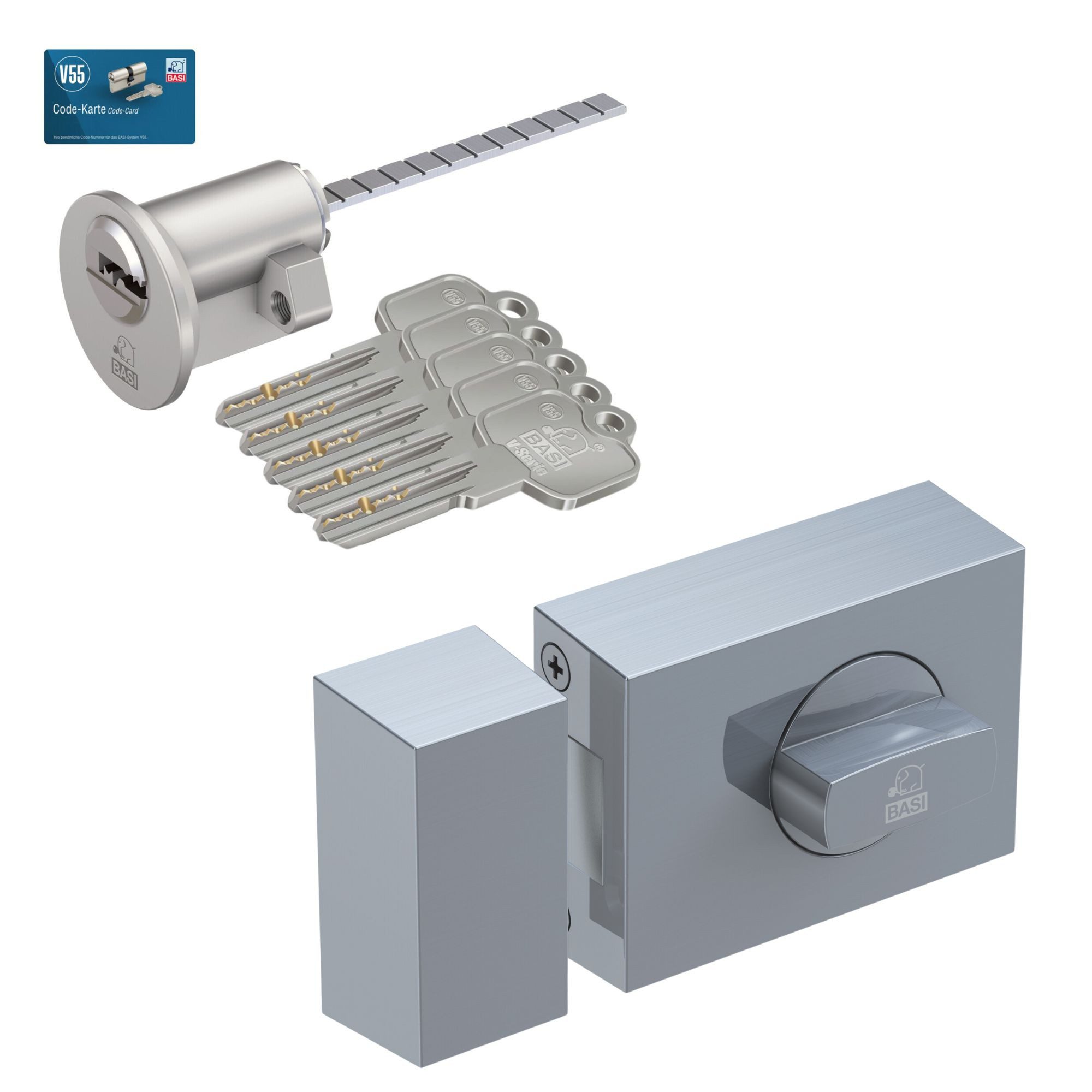 Zusatzschloss Für Kasten & Türen - Weißes Türschloss Mit Außenzylinder | Sicherheitsschloss Für Haus & Garage