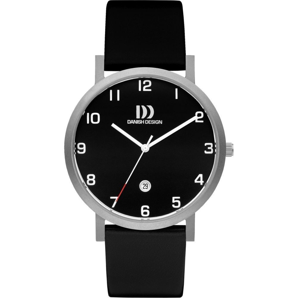 Danish Design Titanuhr DANISH DESIGN Herren Armbanduhr RHÖNE IQ13Q1107 schwarz 40mm Lederband