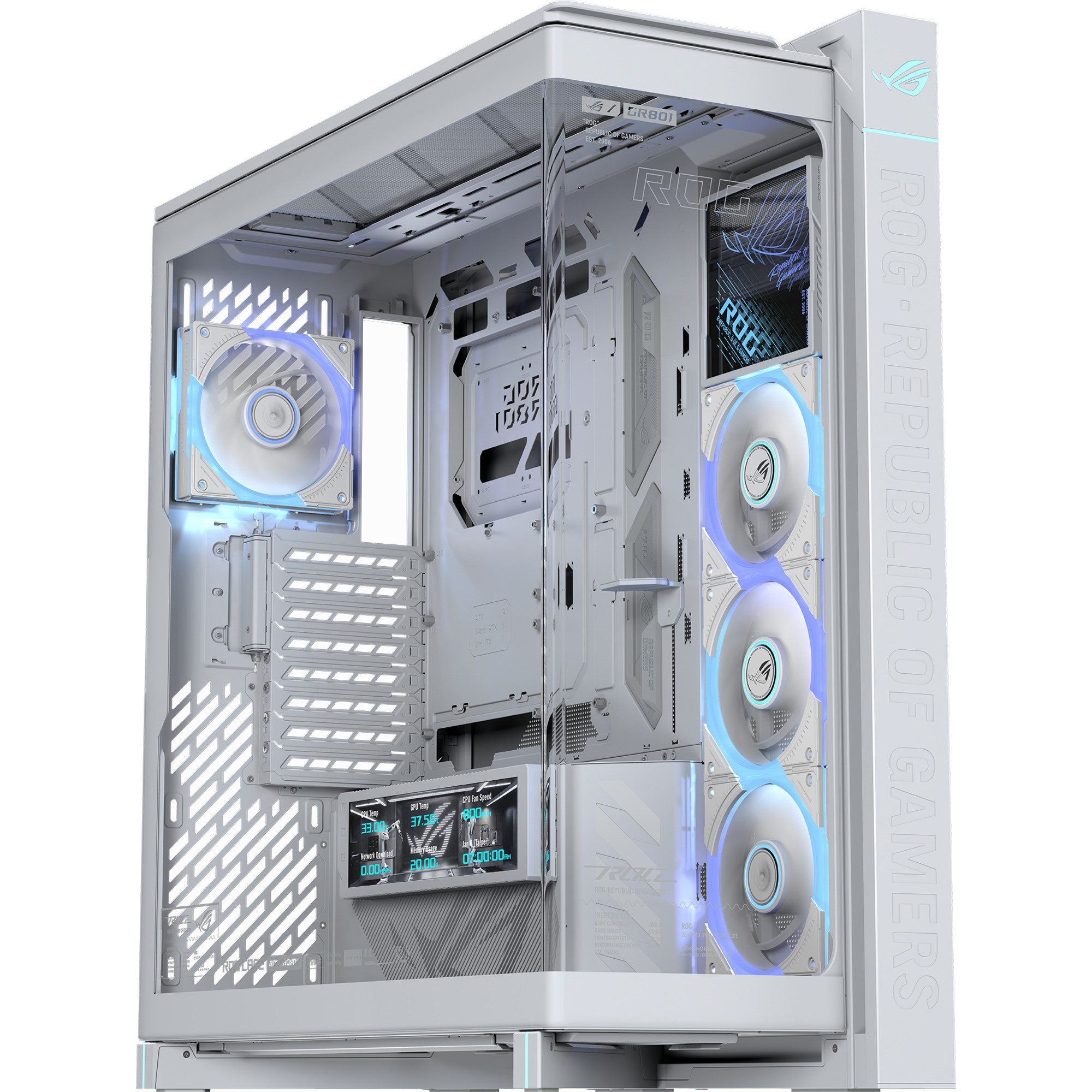 Asus PC-Gehäuse ASUS ROG Cronox GR801 CURVE TG ARGB White Edition