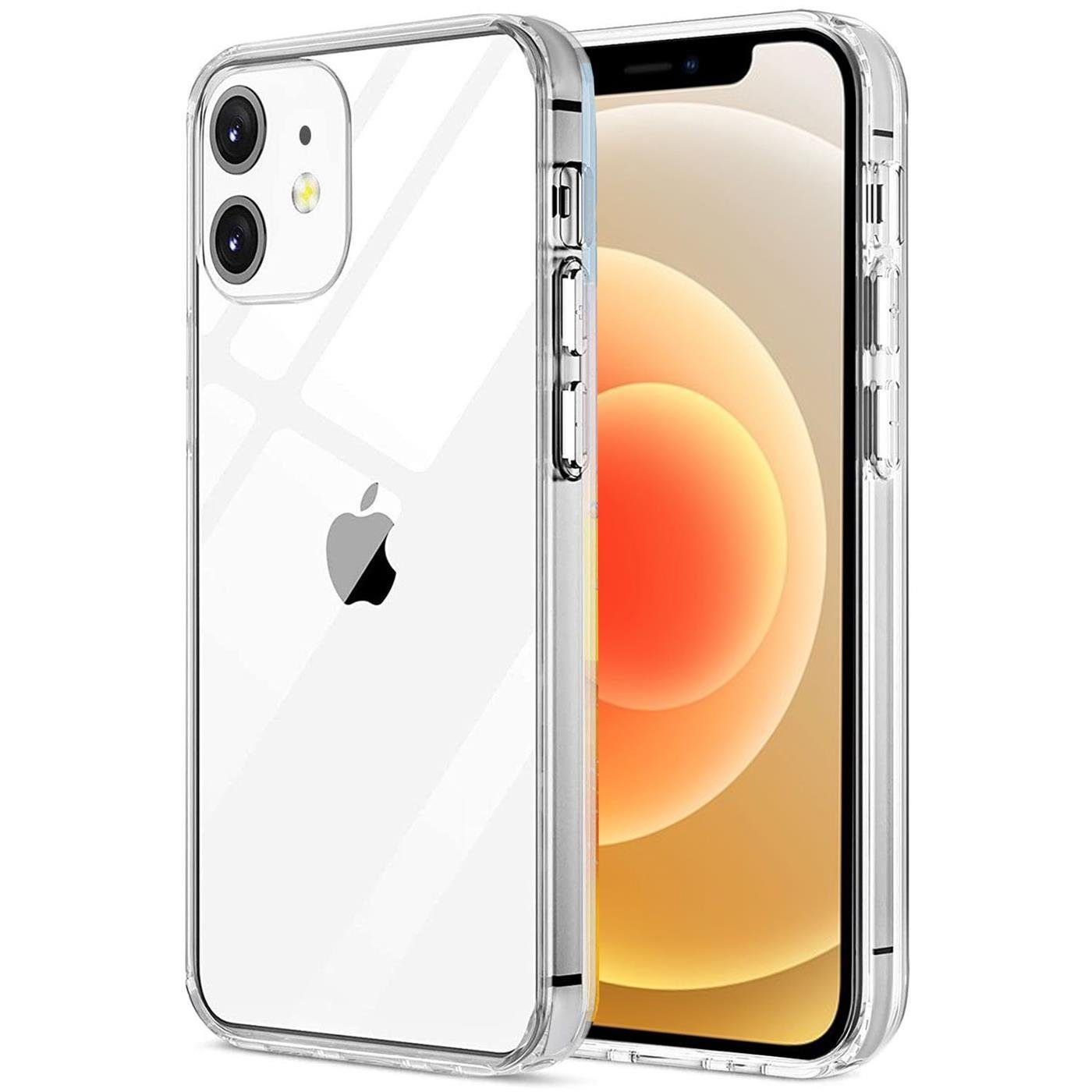 CoolGadget Handyhülle Silikon Handy Hülle Slim für Apple iPhone 12 Mini 5,4 Zoll, dünne TPU Schutzhülle Case in transparent / durchsichtig