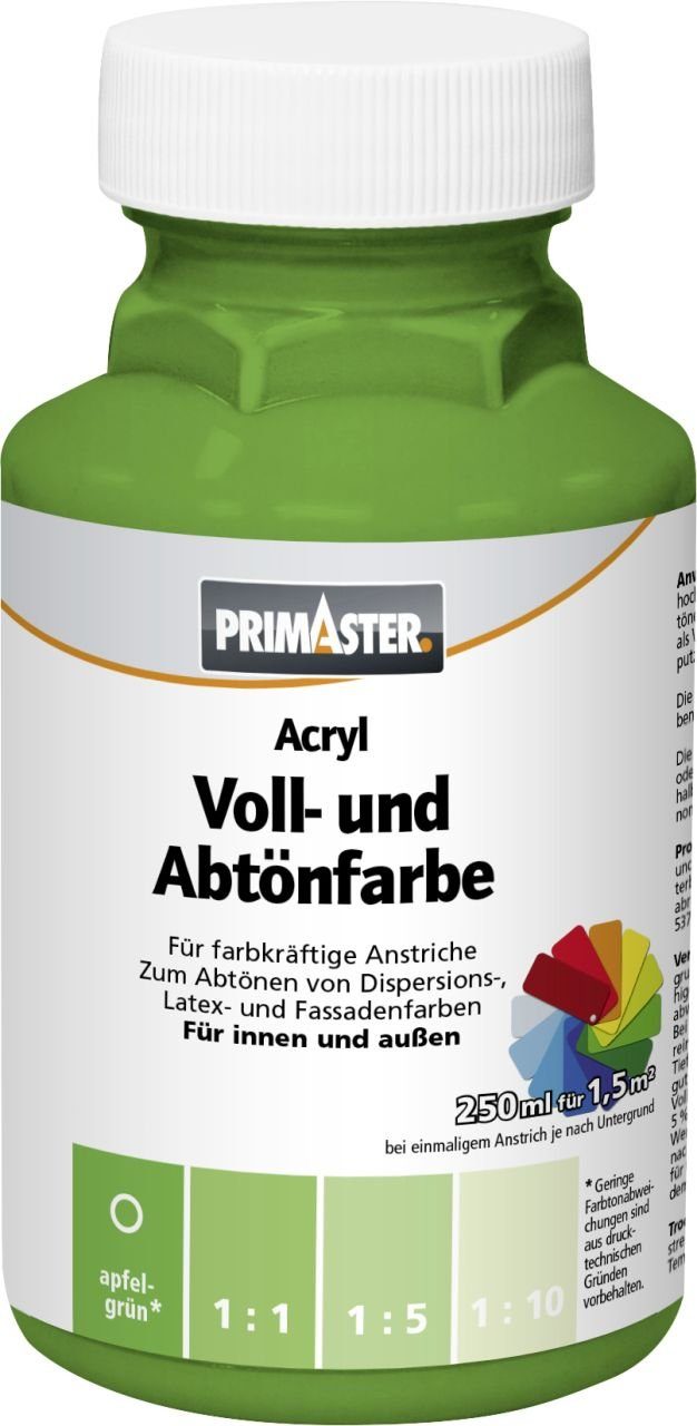 Primaster Vollton- und Abtönfarbe Primaster Voll- apfelgrün und 250 Abtönfarbe ml