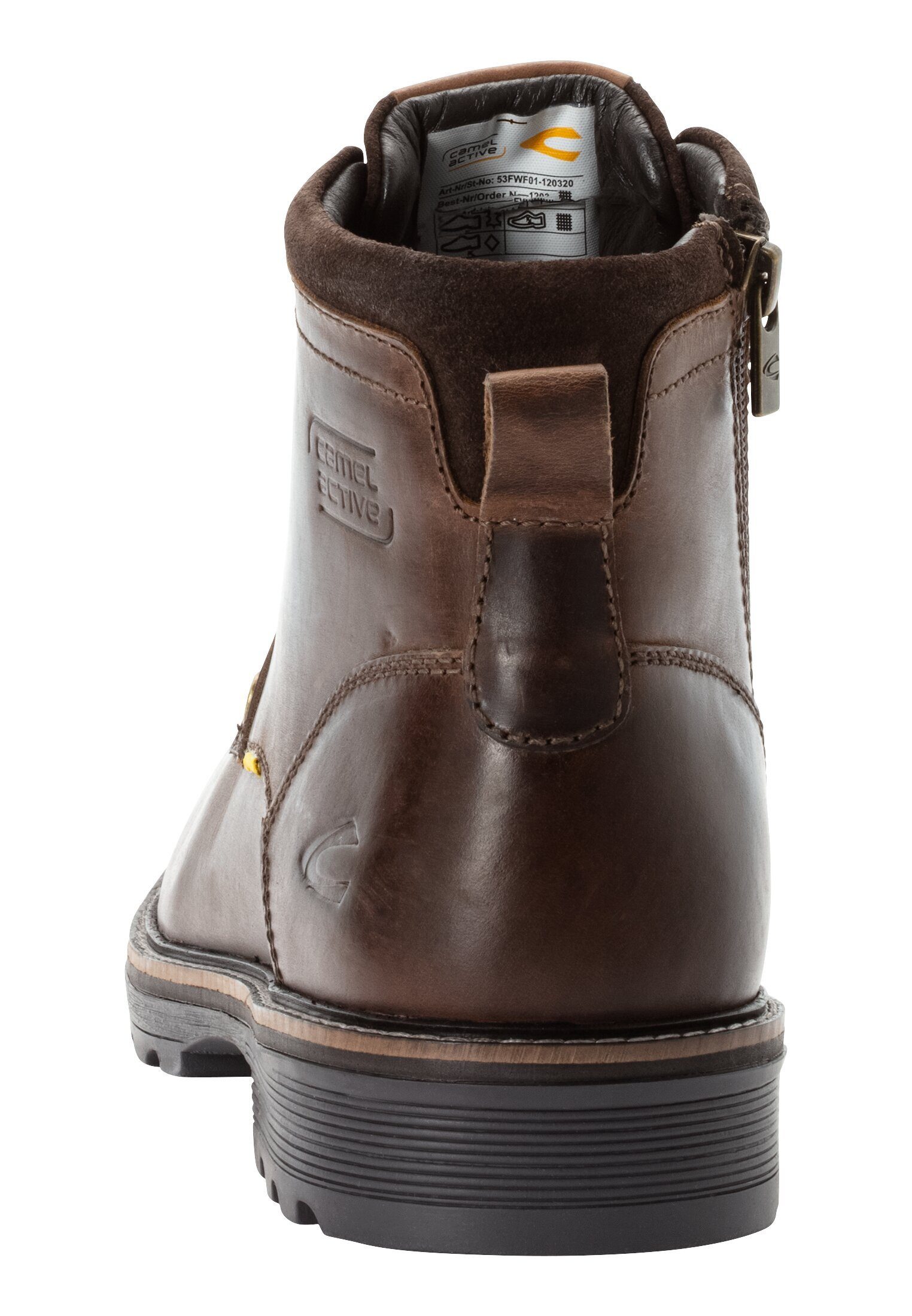 camel active Boots aus Leder Schnürschuh