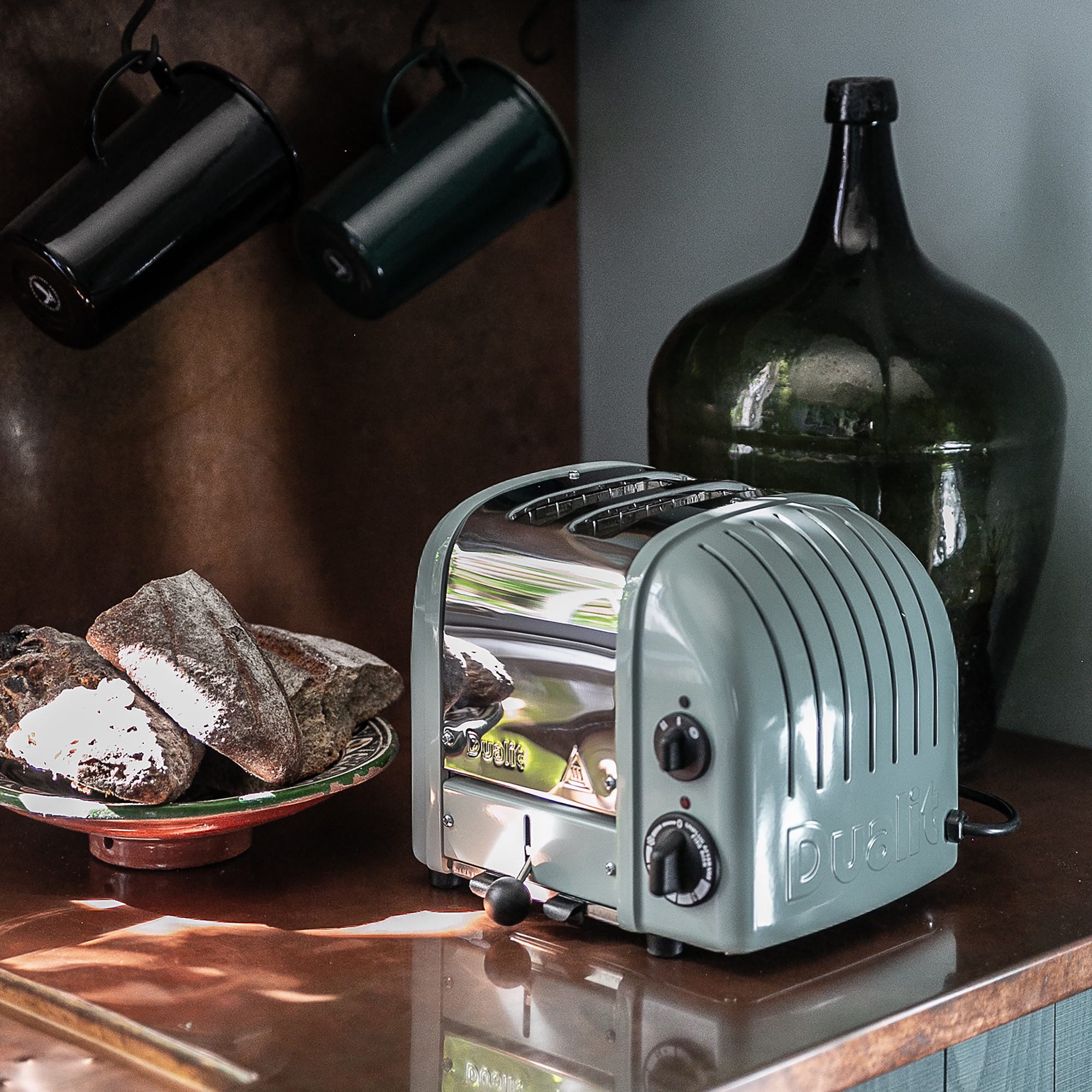 Dualit Toaster Dualit Paket 2, 2er Toaster mit Sandwichzange und Brötchenaufsatz