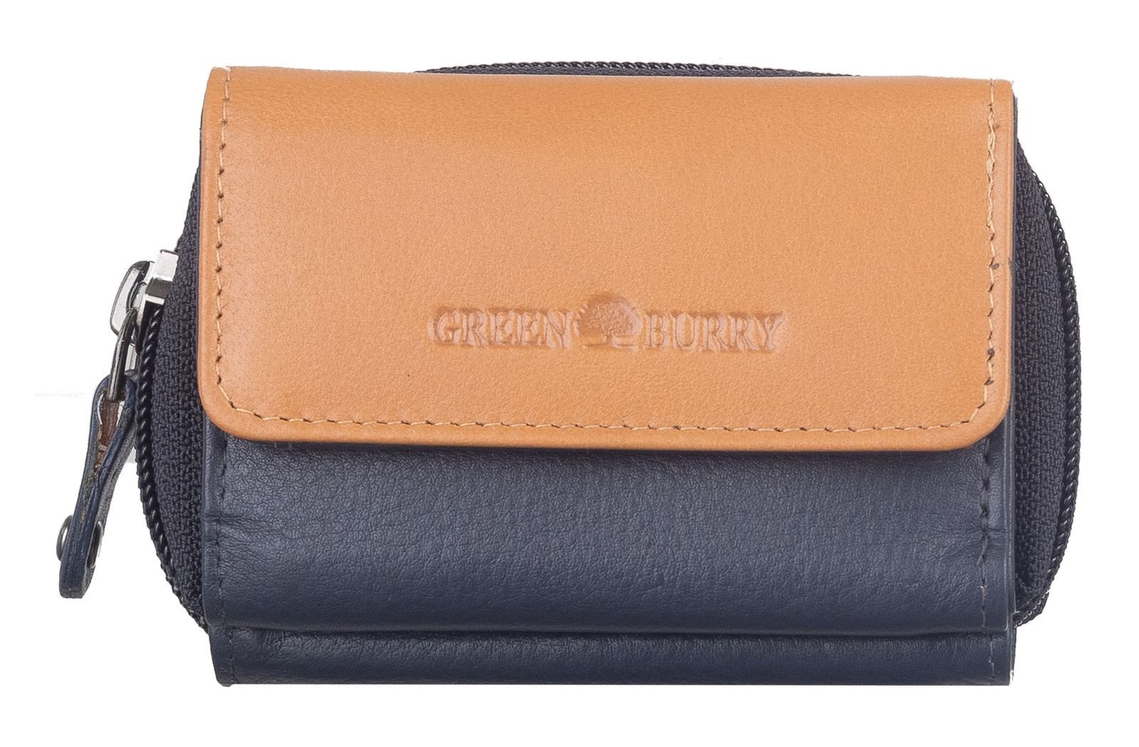 Greenburry Geldbörse RV-Mini Wallet RFID, aus echtem Rindsleder mit RFID-Blocker Schutz