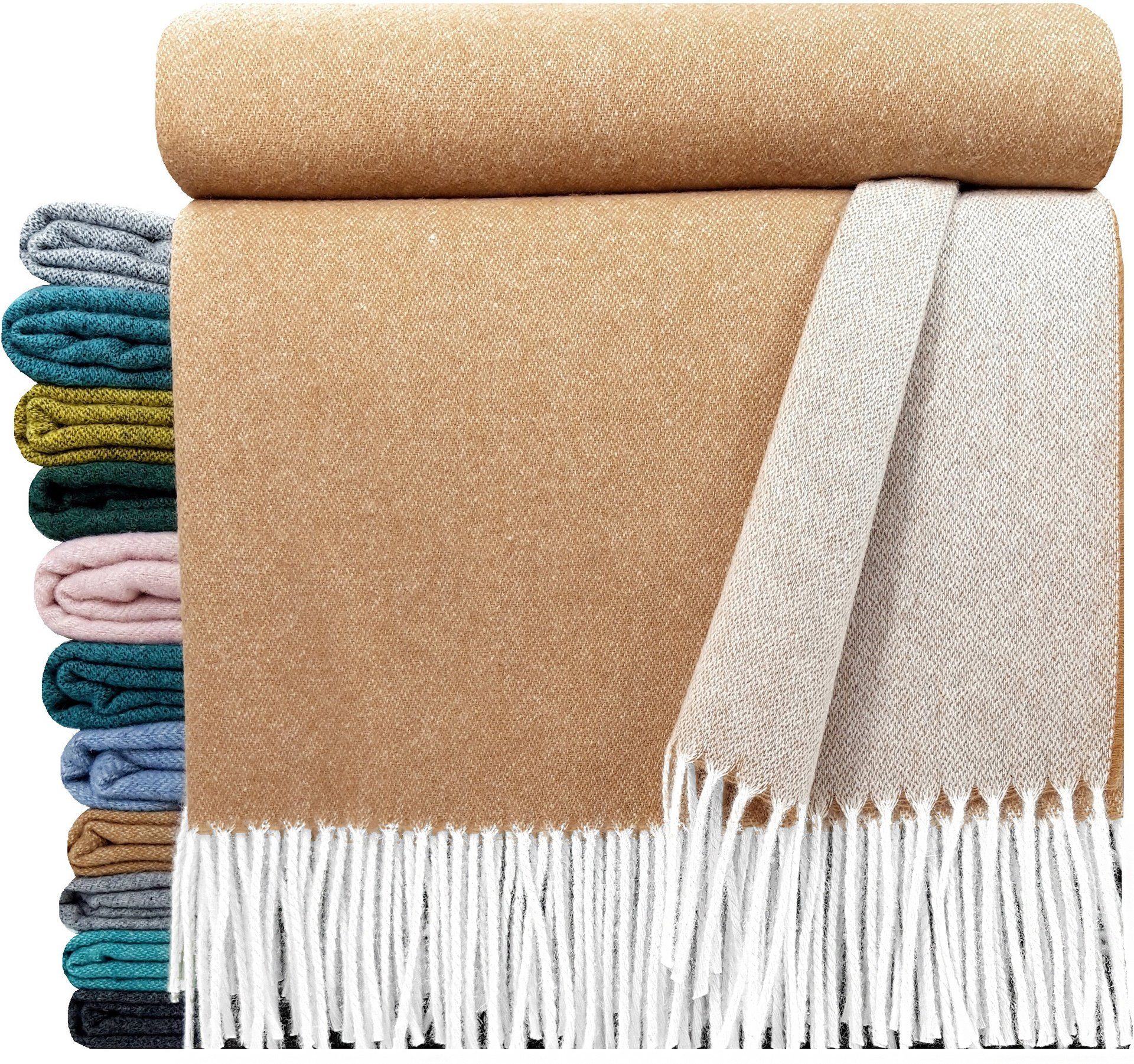 Wolldecke Wolldecke "Lugano" 100% Merinowolle 140 x 200cm Farben, STTS
