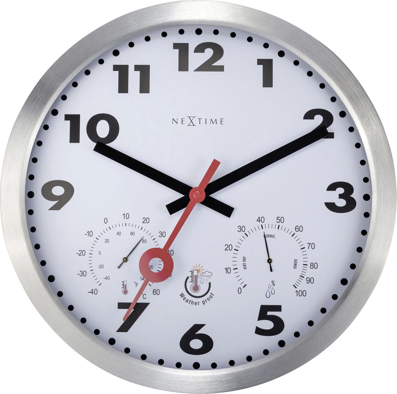 NEXTIME Wanduhr Nextime Außenwanduhr Clematis 4307AR Ø 35 cm