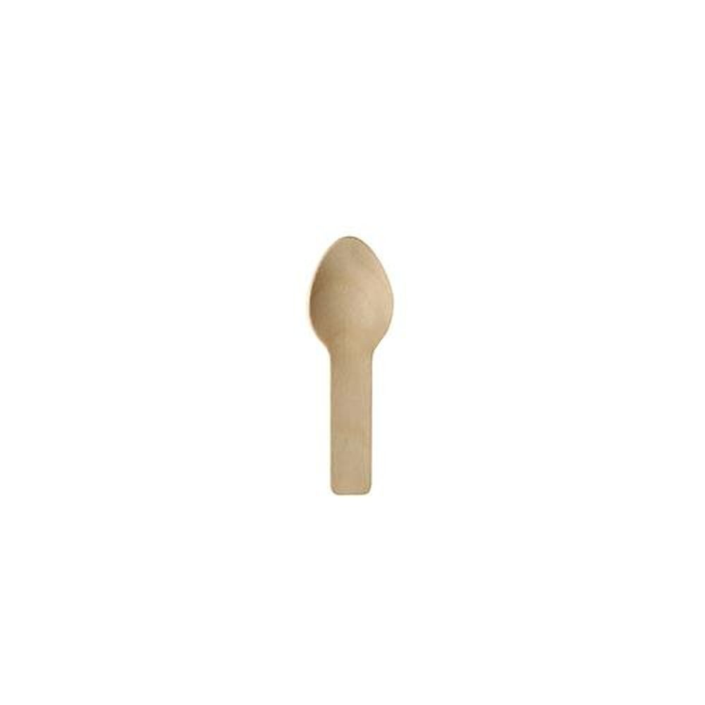 PAPSTAR Fingerfood-Löffel 100 Fingerfood - Löffel, Holz "pure" 7,6 cm