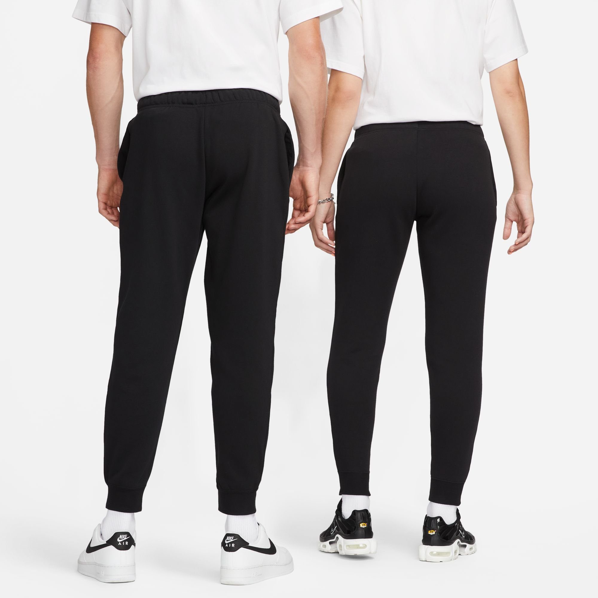 MID-RISE Nike Sportswear CLUB JOGGERS BLACK/WHITE Jogginghose WOMEN'S FLEECE
