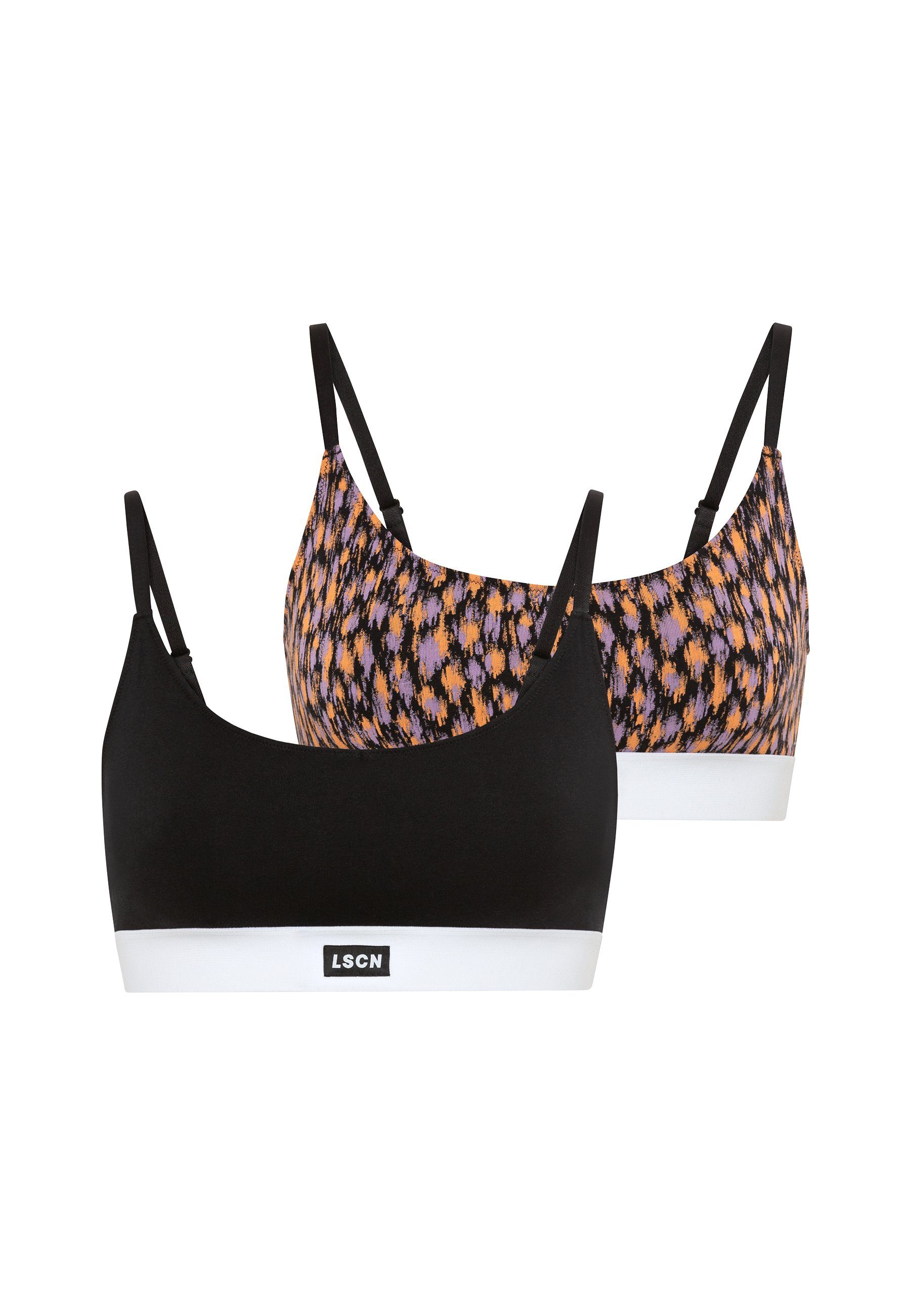 LSCN by LASCANA Bustier (Packung, 2-tlg) mit breitem Bündchen