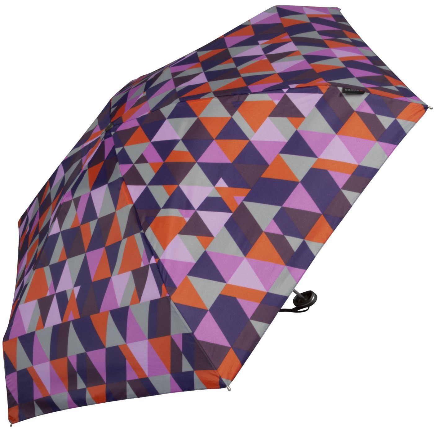 Knirps® Taschenregenschirm winziger die lila-bunt - leicht für Damen-Taschenschirm, flach, purple und Handtasche Travel Donna