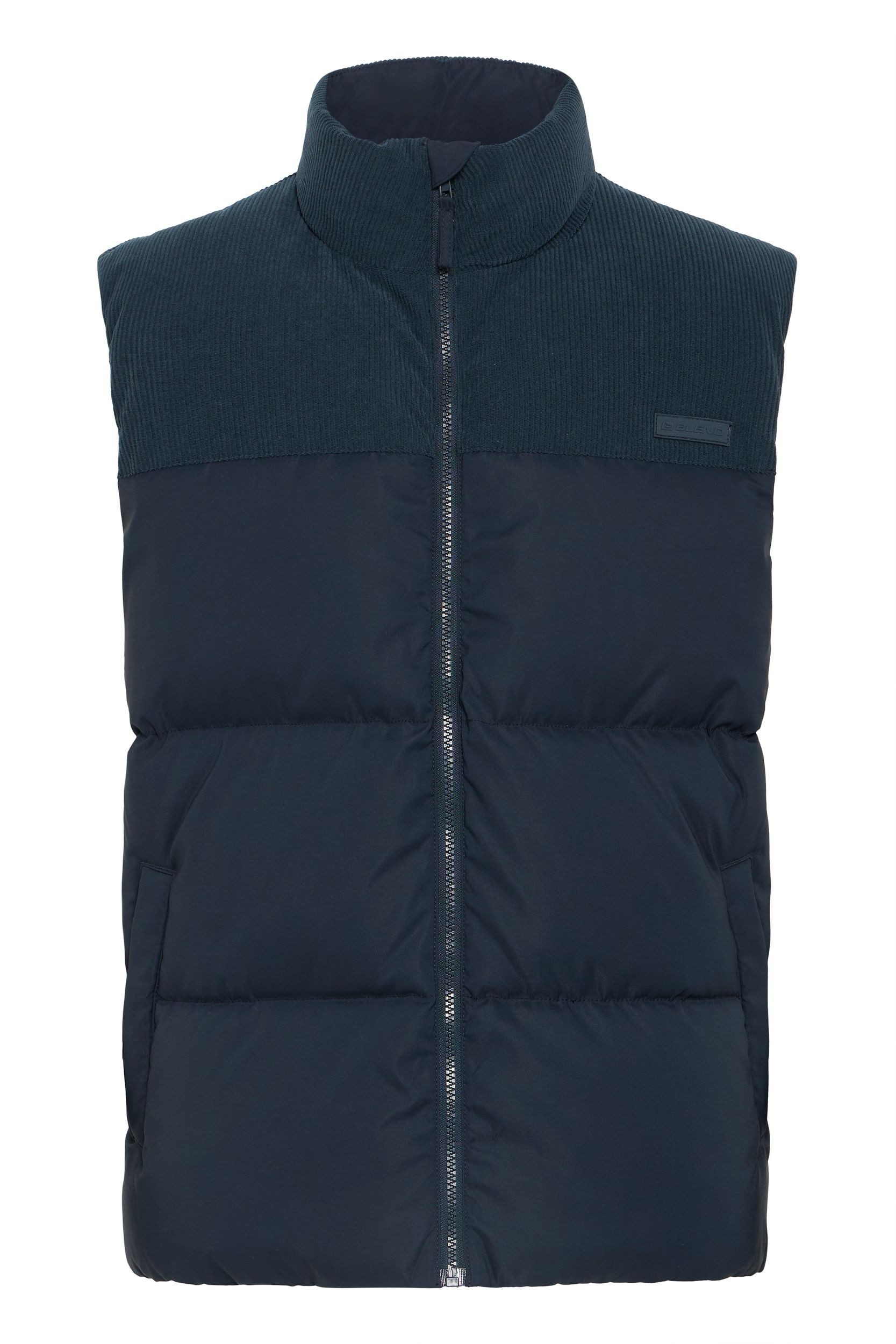 Blend Funktionsweste Wattierte Steppoptik Stehkragen Zipper Eingrifftaschen (1-tlg) BHFLYNN VEST