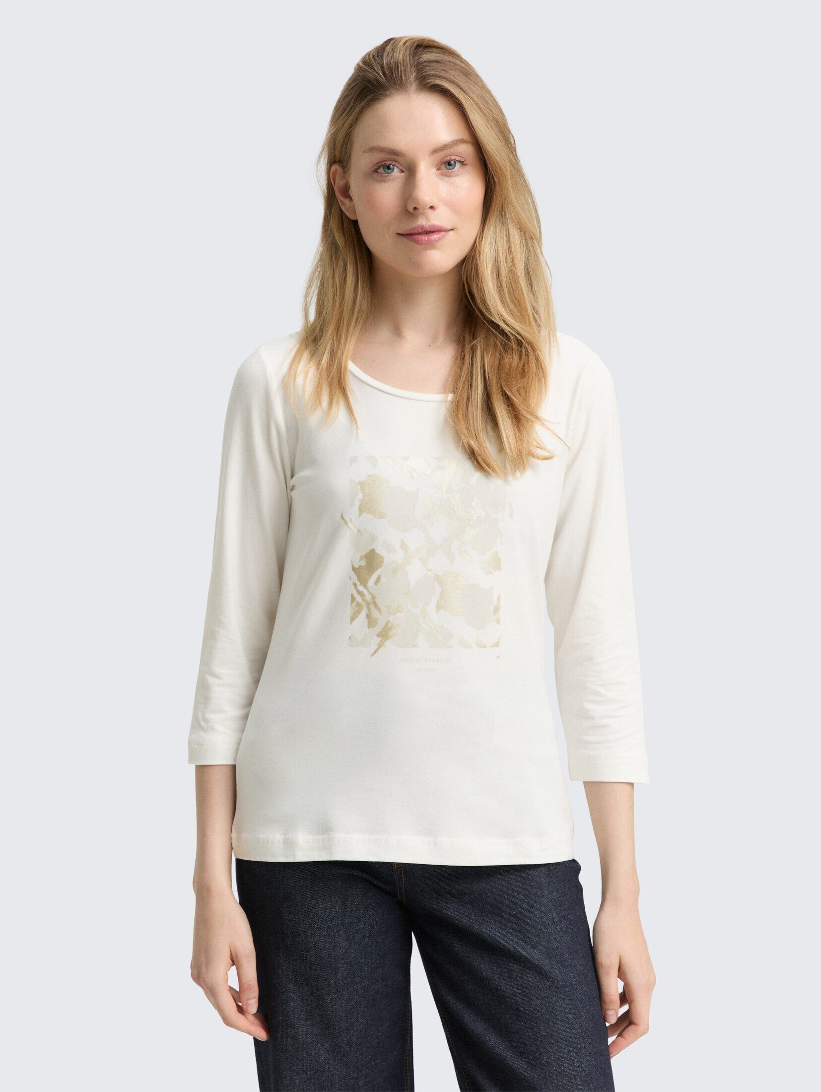 TOM TAILOR 3/4-Arm-Shirt Langarmshirt mit Print günstig online kaufen