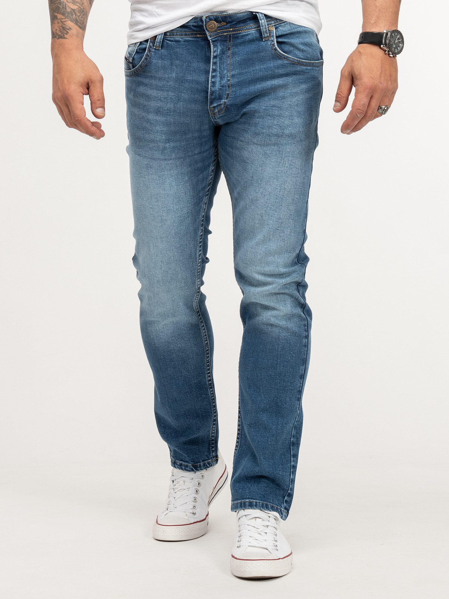 Lorenzo Loren Regular-fit-Jeans Herren Jeans Stretch günstig online kaufen
