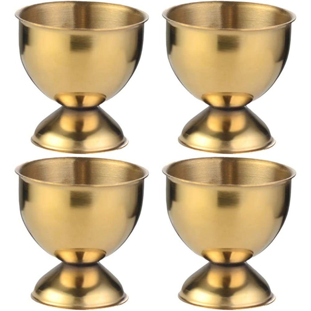 OUSPO Eierbecher Eierbecher-Set,Eier aus Edelstahl, Eierablage für Küchenutensilien, (4-tlg) Gold