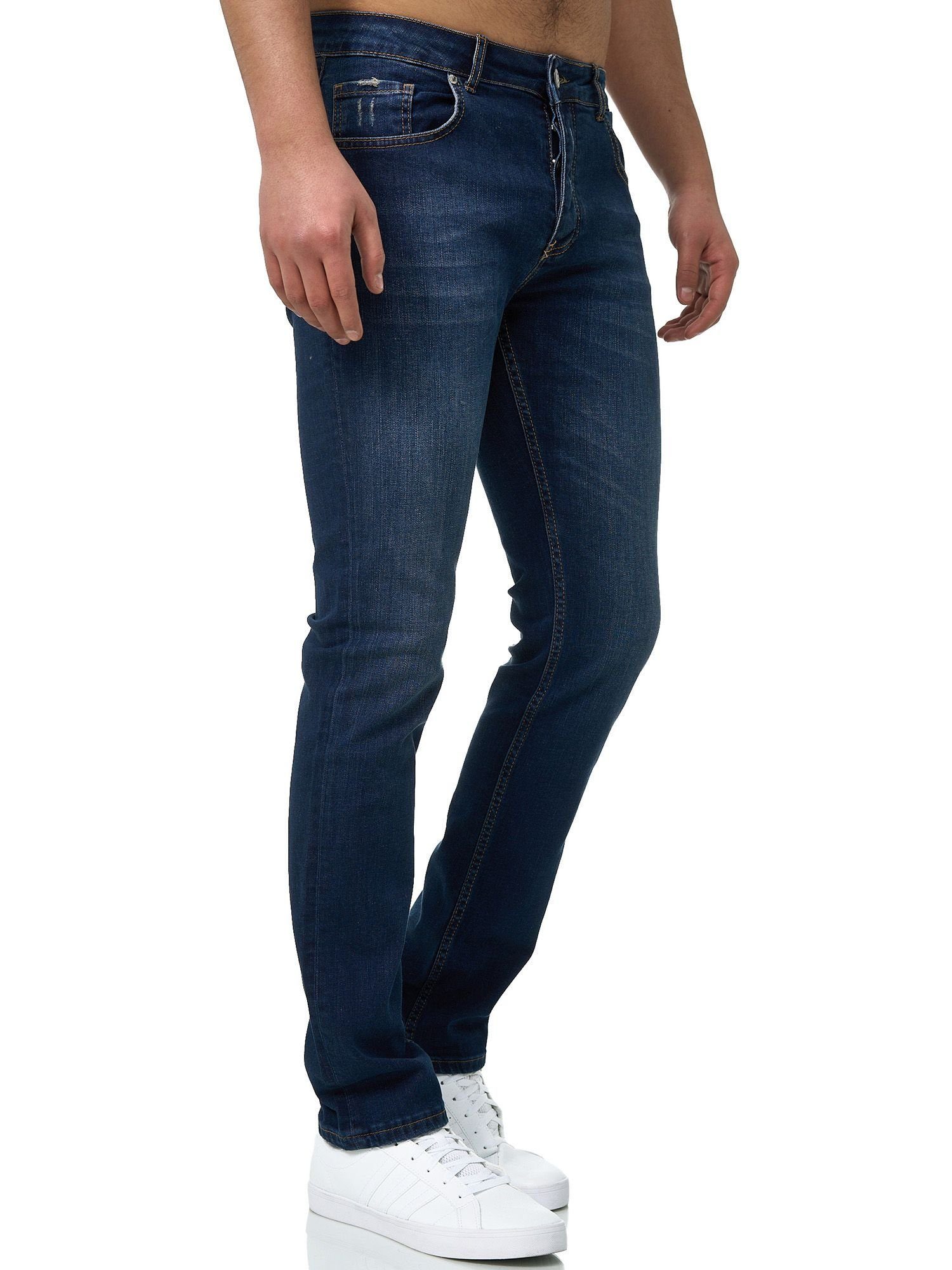 John Kayna Slim-fit-Jeans Herren Jeans Hose Slim Fit Männer Basic Stretch Skinny  Denim Designerj (Jeanshose Designerjeans Bootcut, 1-tlg) Freizeit Business  Casual
