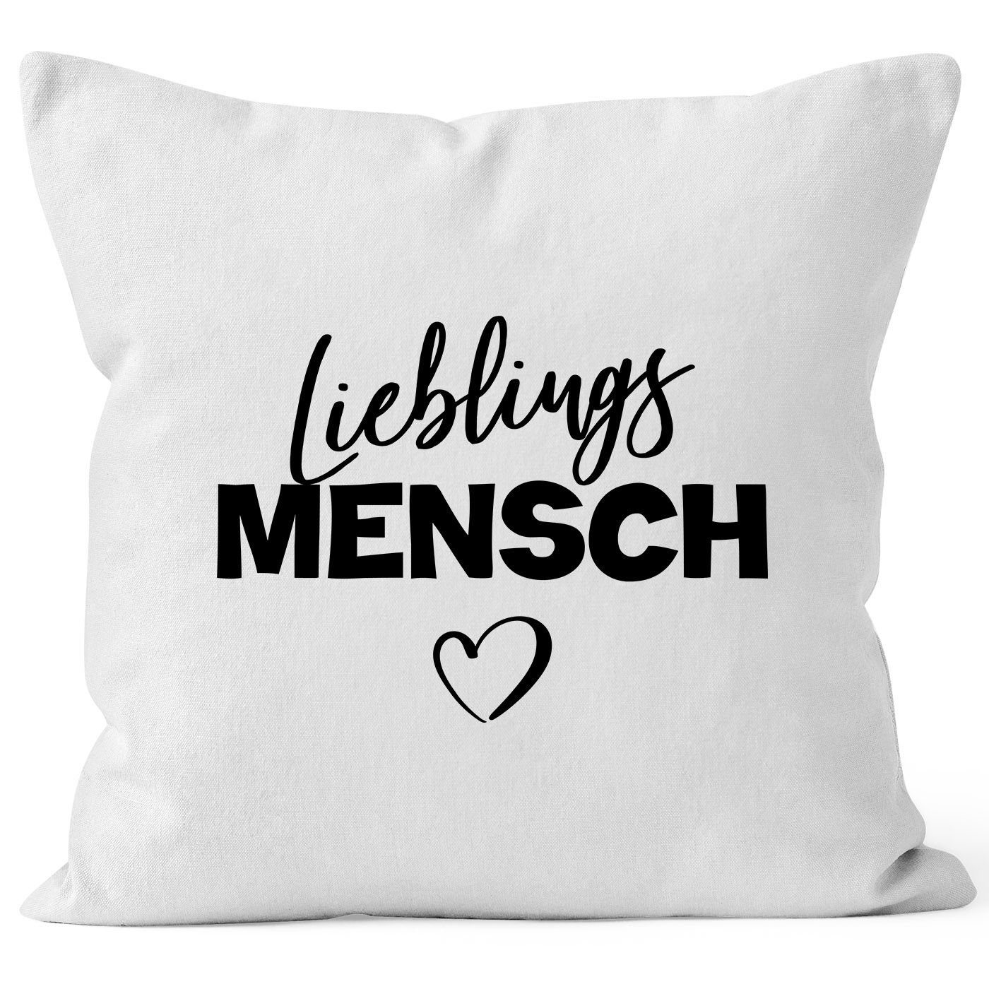 MoonWorks Dekokissen Kissen-Bezug Lieblings-Mensch Motiv Kissen-Hülle Deko-Kissen Geschenk