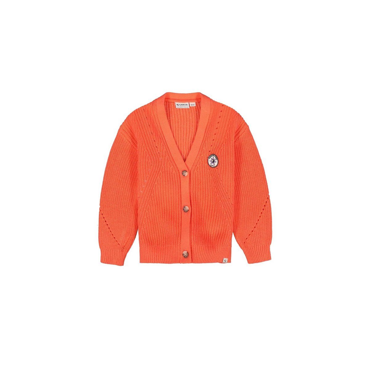 (1-tlg) Strickjacke textil Garcia orange passform