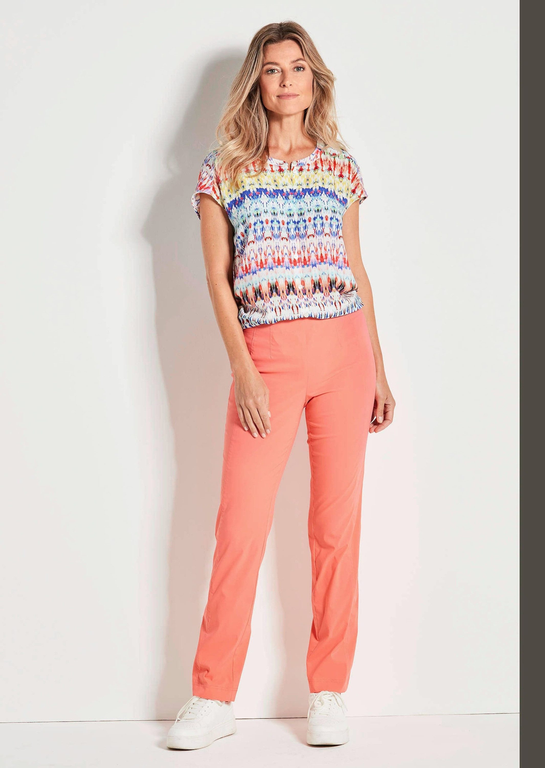 GOLDNER Schlupfhose Kurzgröße: Schlupfhose CARLA in Super-Stretch Bequeme Slim Fit Hose mit Rundumdehnbund und streckender Silhouette