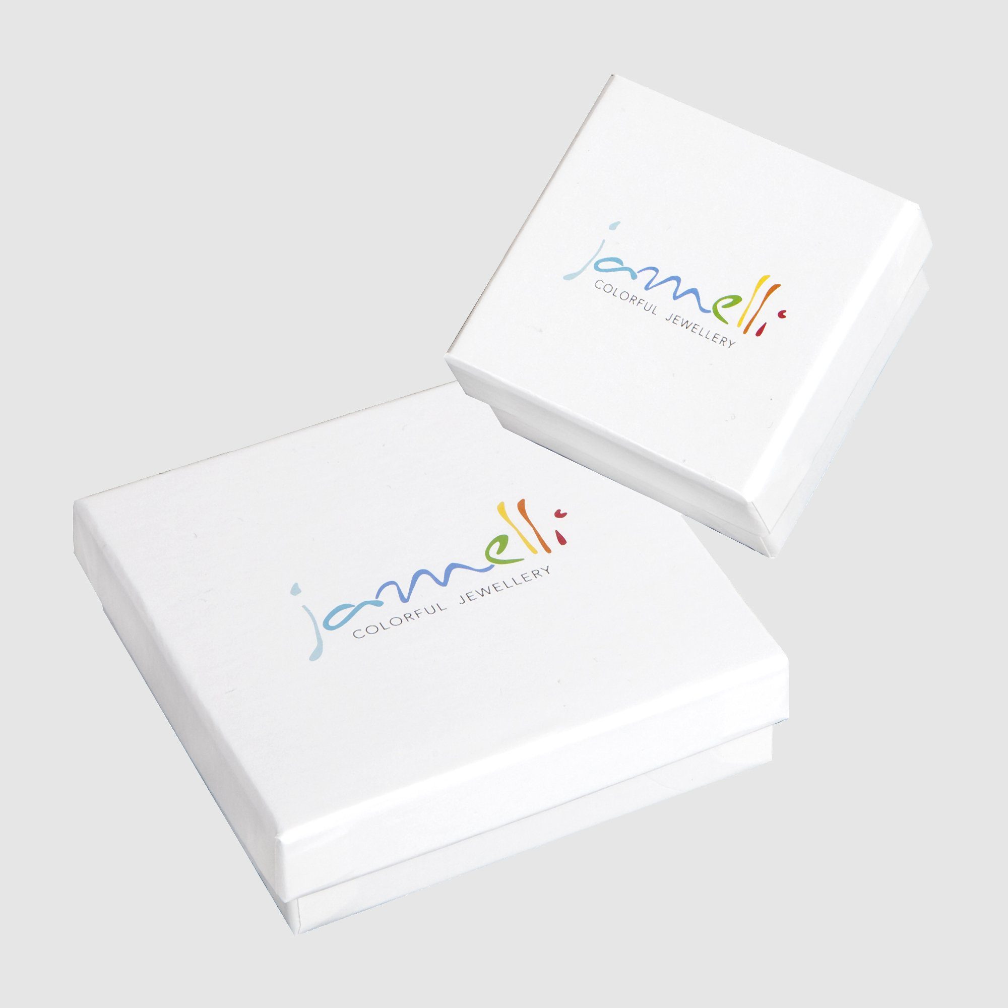 Jamelli Fingerring Silber 925 rosé-vergoldet mit echtem Paraiba Chalcedon 10x8mm