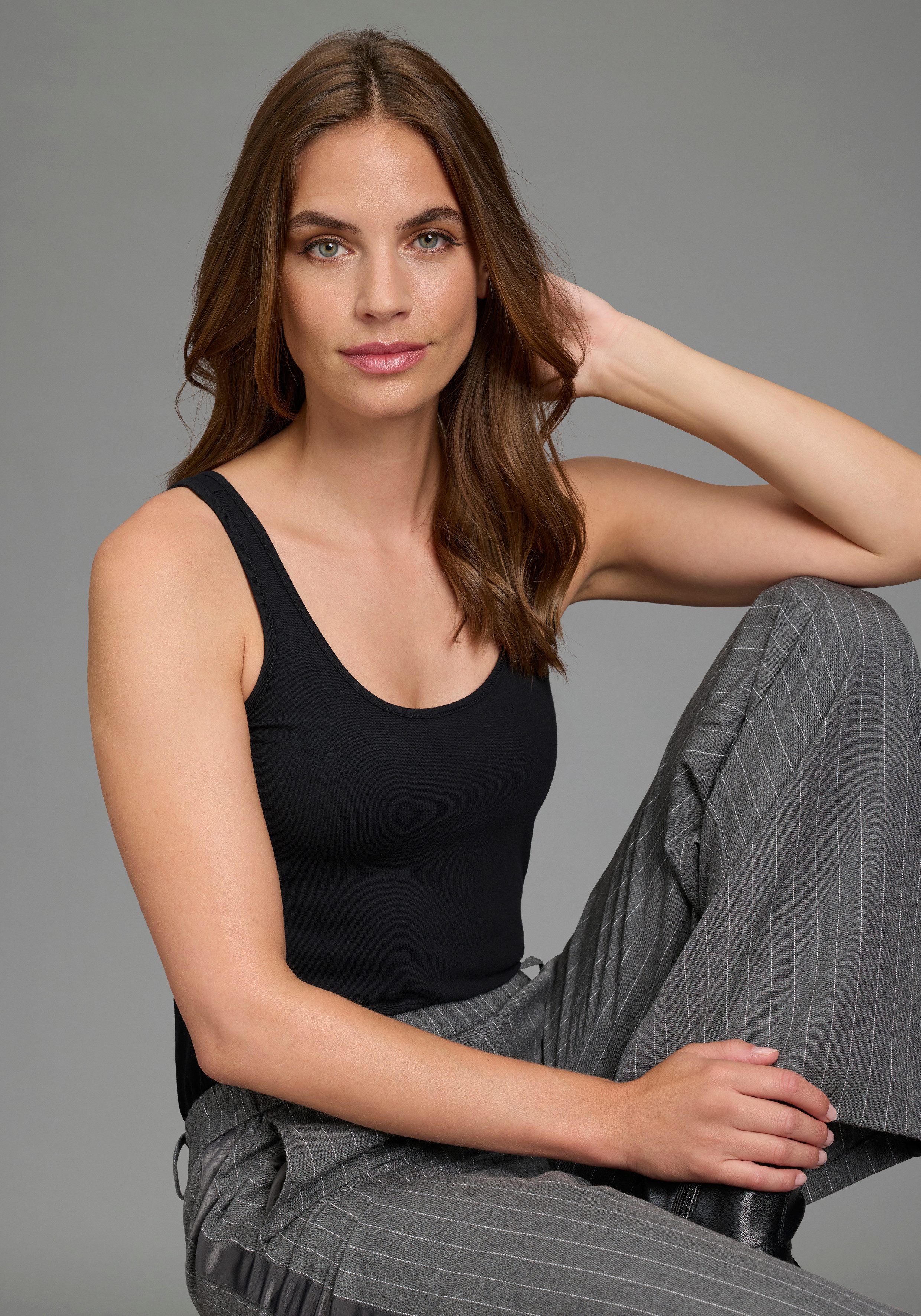 Laura Scott Longtop (2-er Pack) mit Stretchanteil
