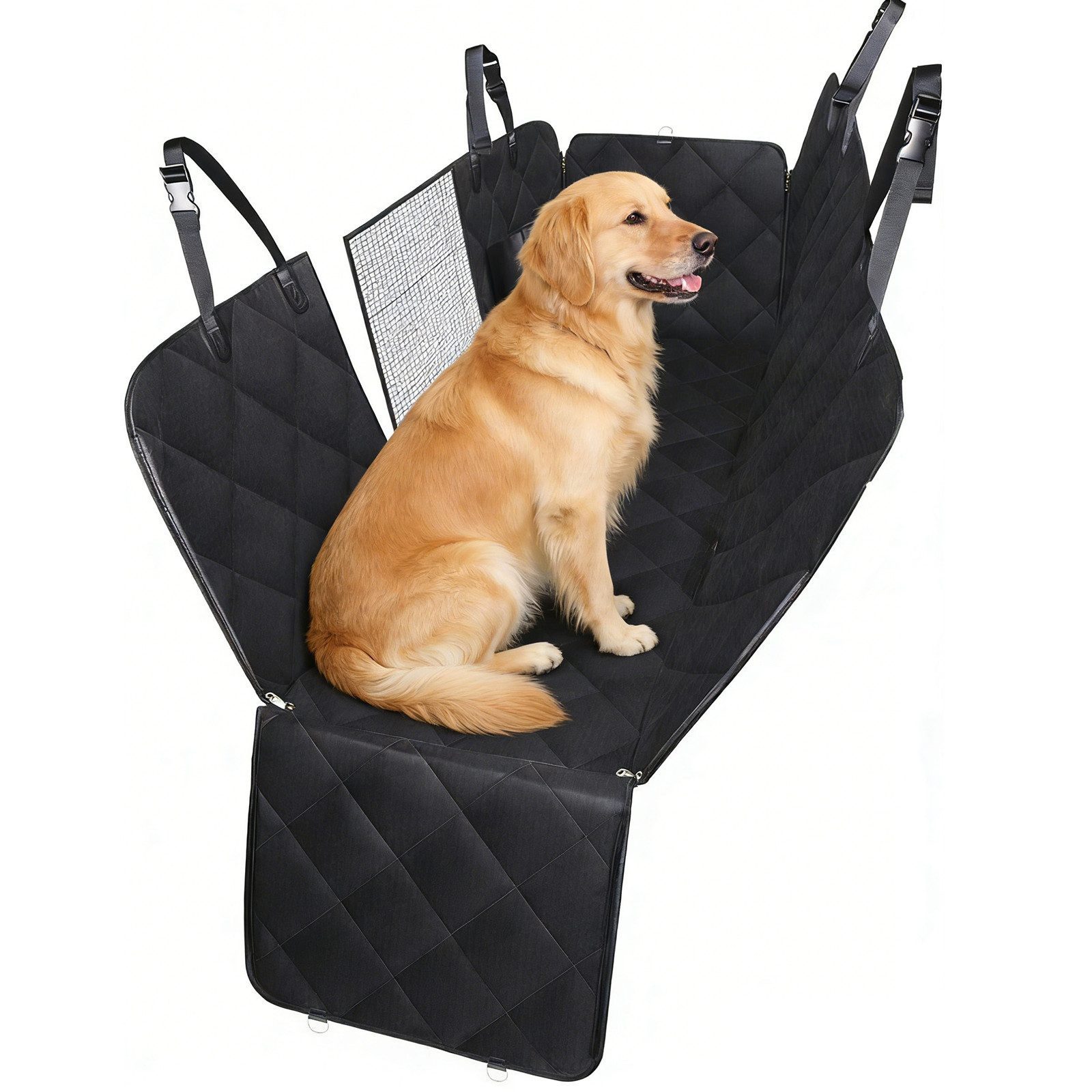 BlingBin Tierdecke Hundedecke Auto Rückbank, Autoschondecke Hund, Oxford-Gewebe, Wasserdicht Kratzfest Rücksitz für alle Autos, LKWs, SUVs