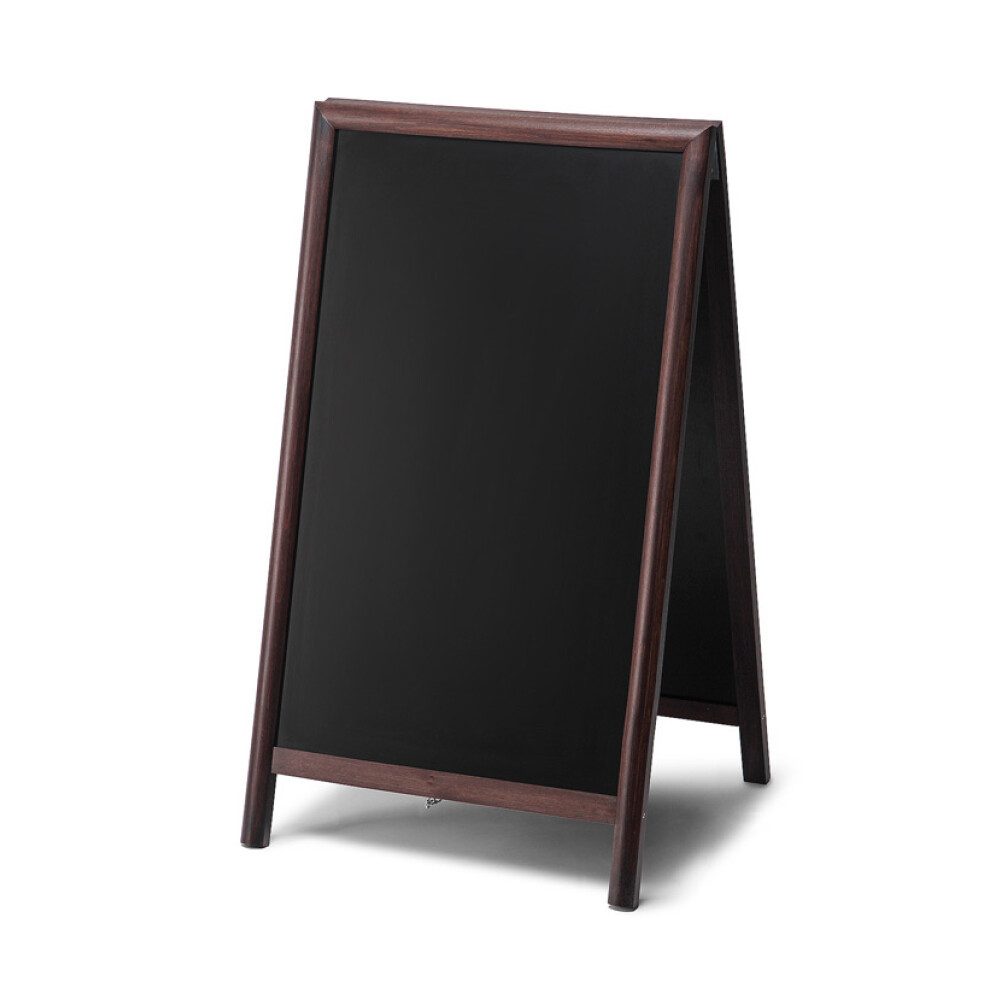 Standtafel Kreidetafel Natura - 68x120cm - Holz - Dunkelbraun
