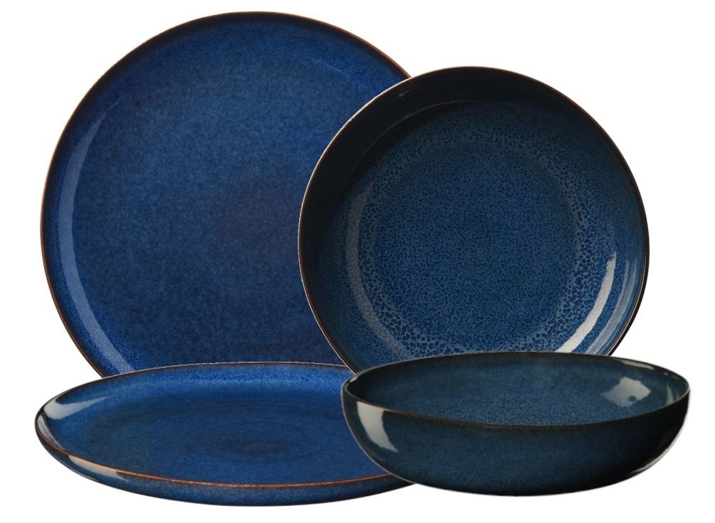 ASA SELECTION Tafelservice SAISONS Tafelset midnight blue 4tlg, Steinzeug