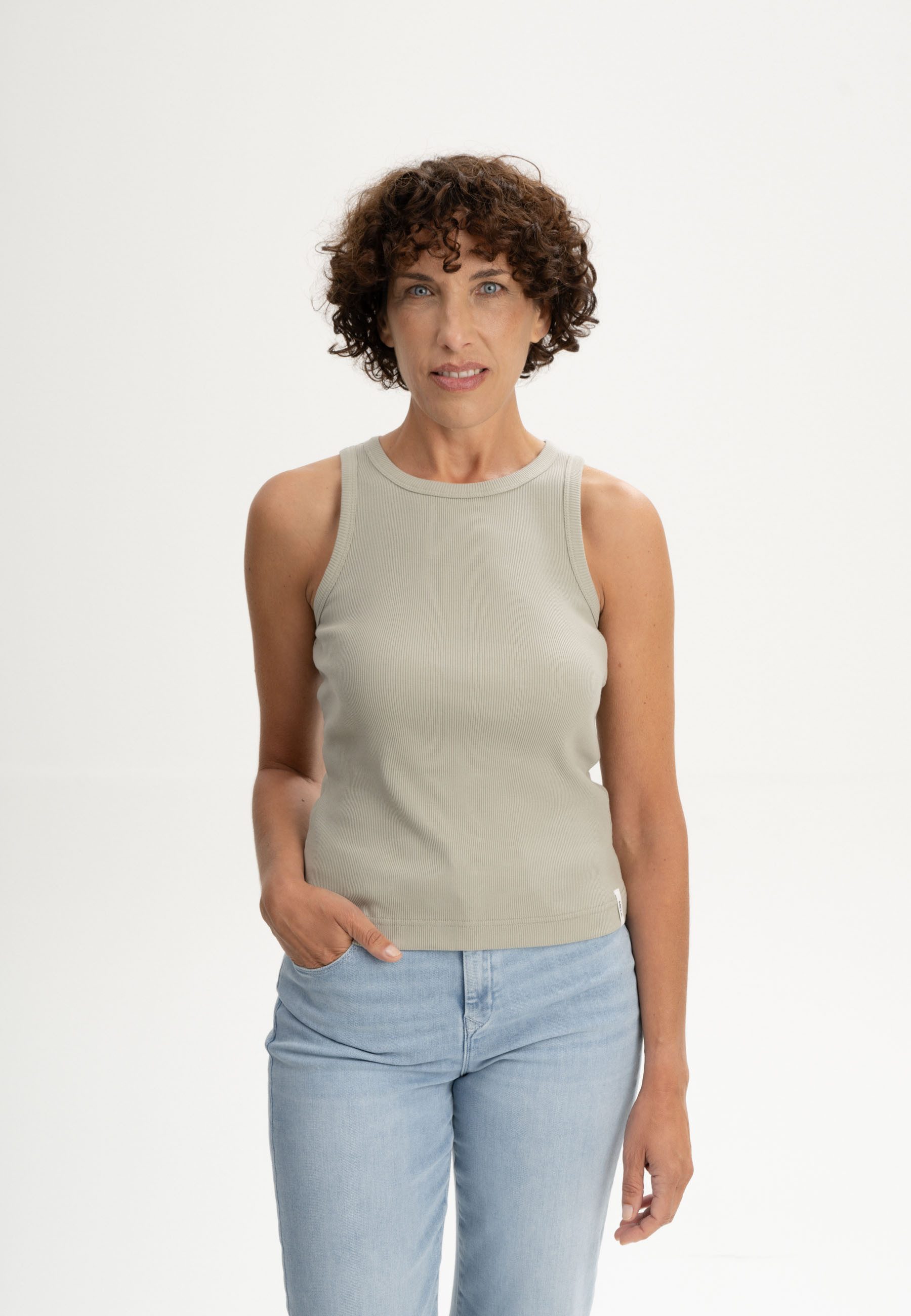 MELA Tanktop Ripp Tanktop Style DRISNA Ärmellos