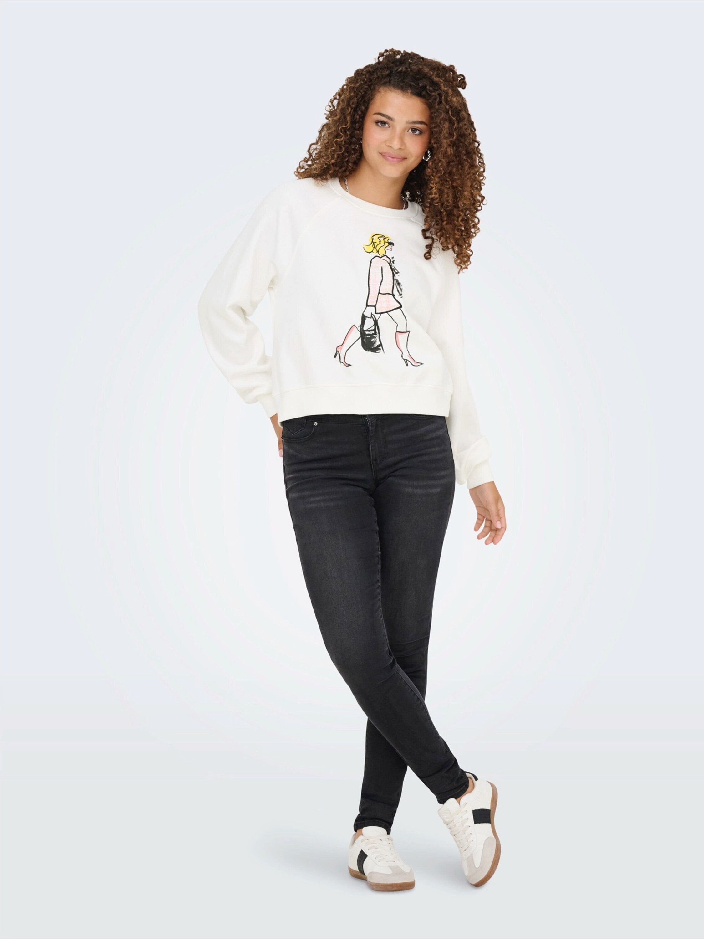 ONLY Sweatshirt LABINET (1-tlg) Stickerei