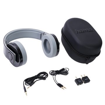 Hama XTREME Over-Ear Headset Mikrofon 3,5mm Klinke Smartphone-Headset (Faltbar, Dual-Driver, Mikrofon, Kabelfernbedienung mit Lautstärkeregeler und Rufannahme, Stereo, Faltbar, Mikrofon, Kabel-Clip, Inkl diversen Audio-Adaptern etc)