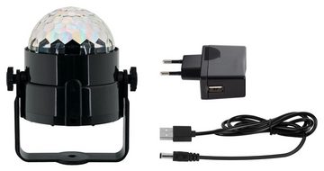 Showlite Discolicht PBM-5 Mini-Party-Ball, LED fest integriert, Farbwechsler, kleine LED Discokugel für Party, Bar, mobile DJs