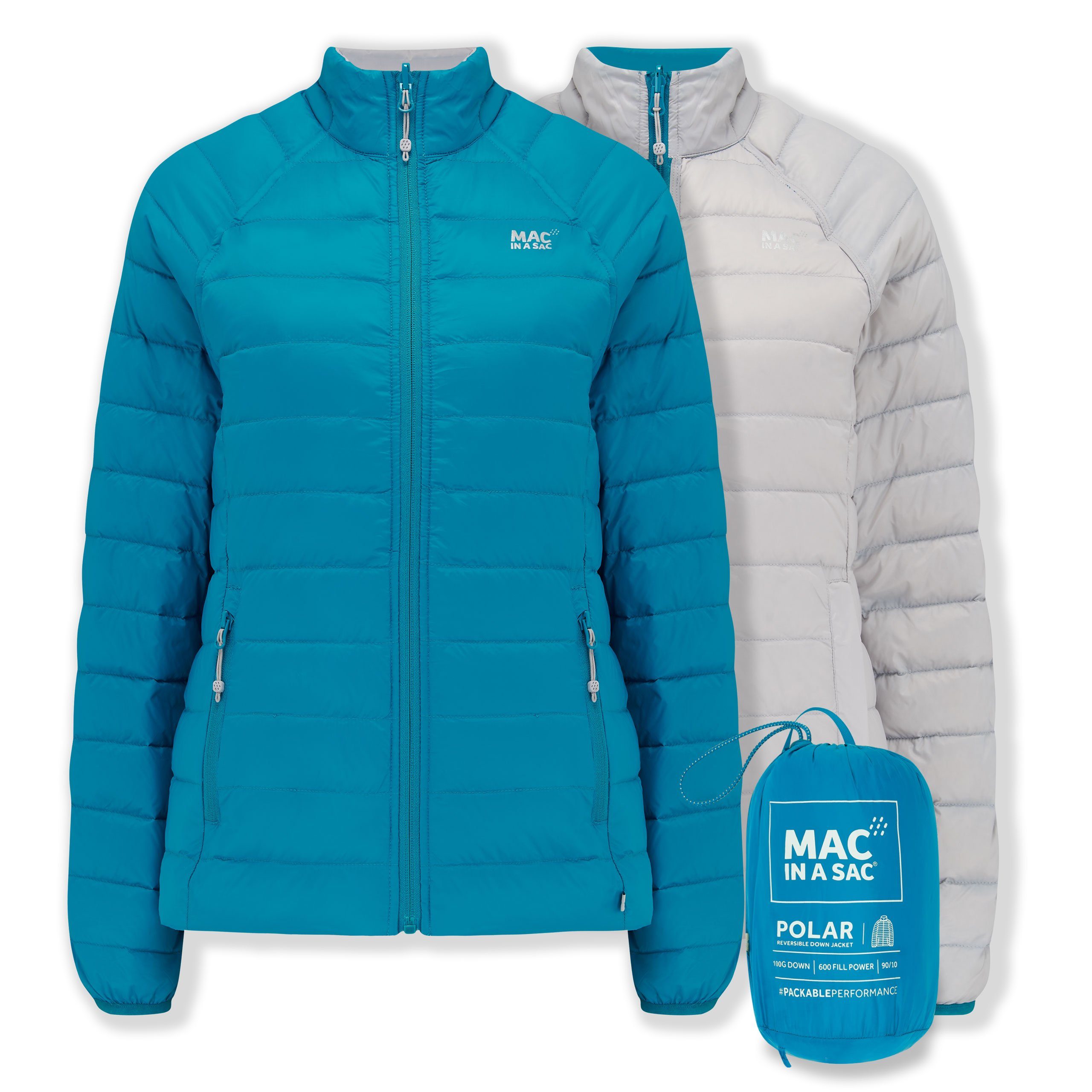 Outdoorjacke MAC IN A SAC Womens Polar - Wende-Daunenjacke Damen mit Packbeutel